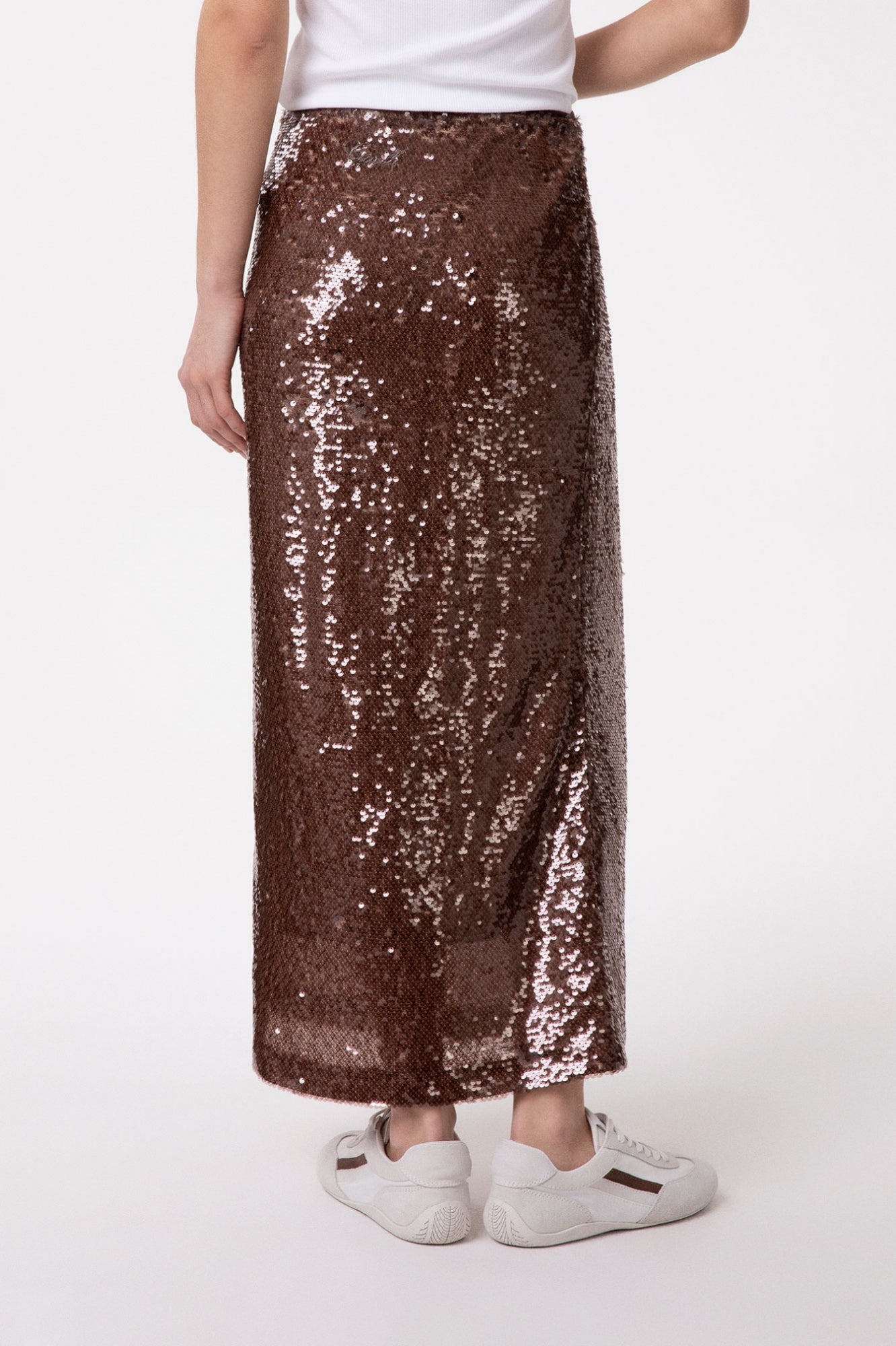 GONNA GAELLE MIDI IN TESSUTO PAILLETTES CON SPACCO