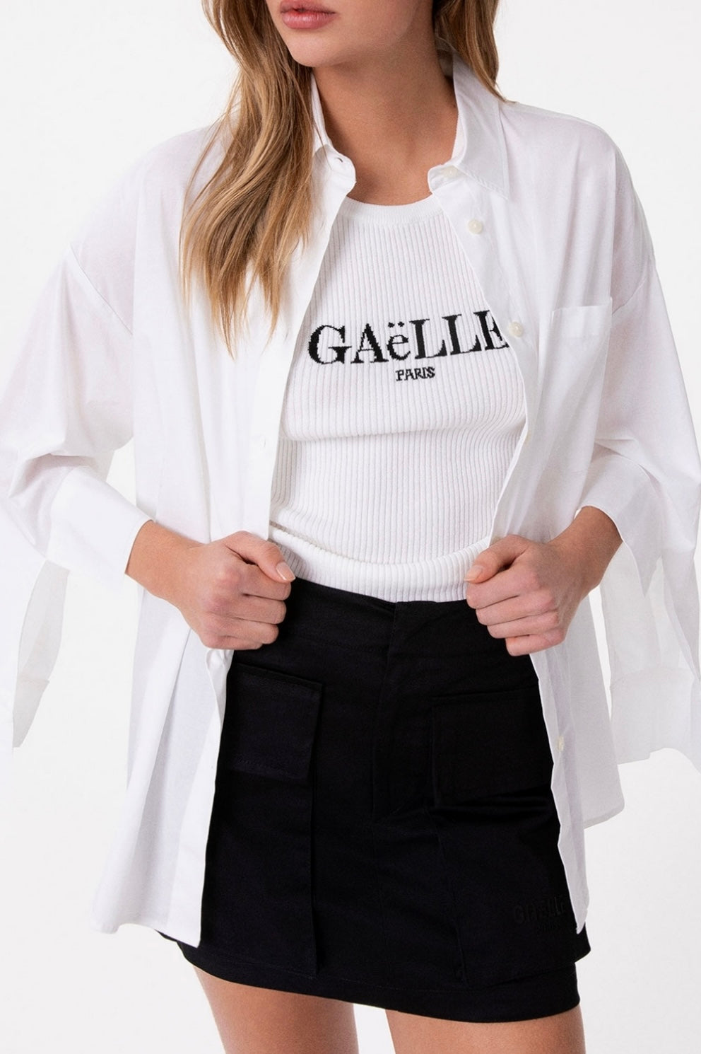 CAMICIA OVERSIZE CON RICAMO SCHIENA- GAELLE PARIS