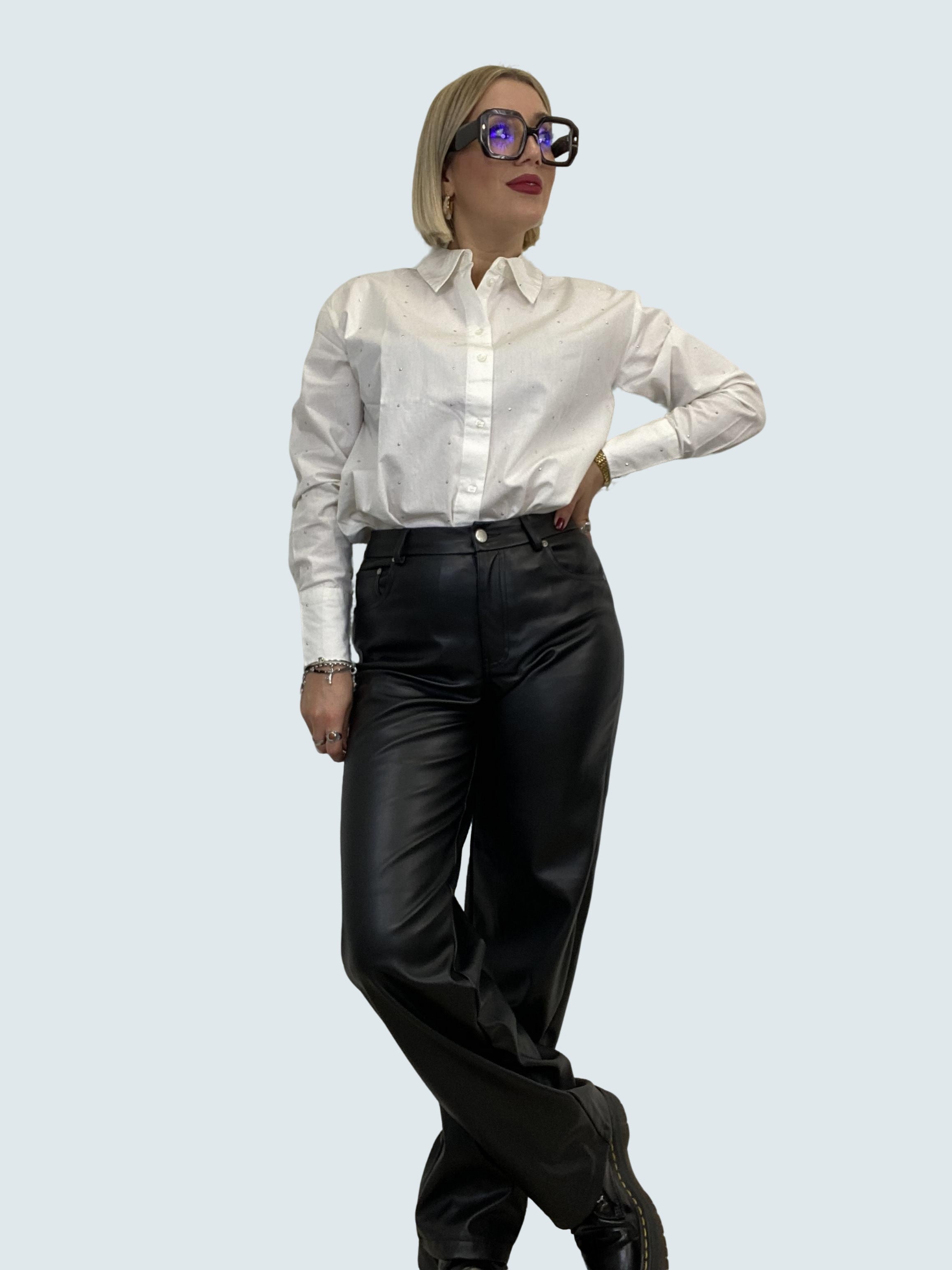 Panta palazzo ecopelle Nero - ONLY