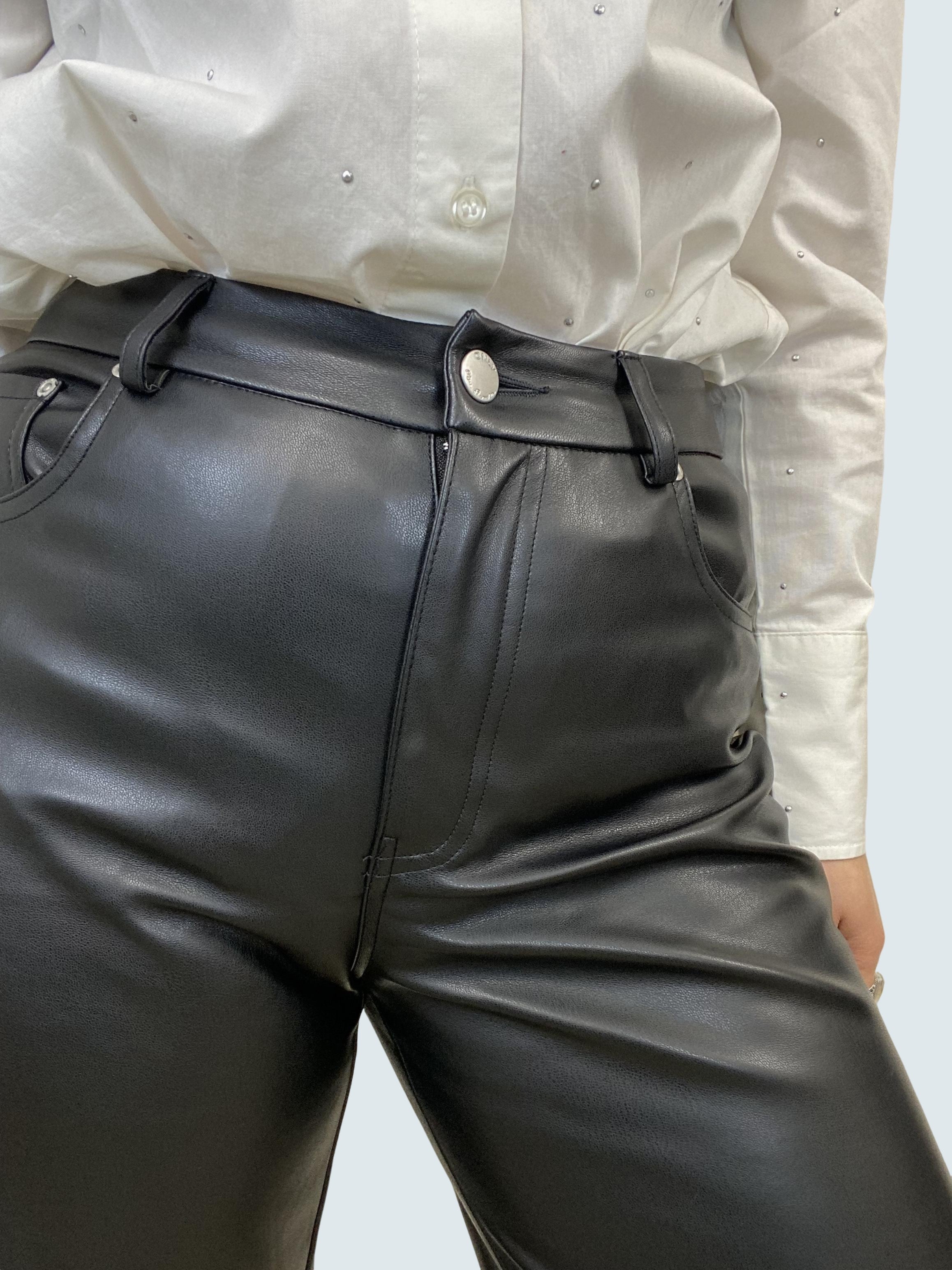 Panta palazzo ecopelle Nero - ONLY