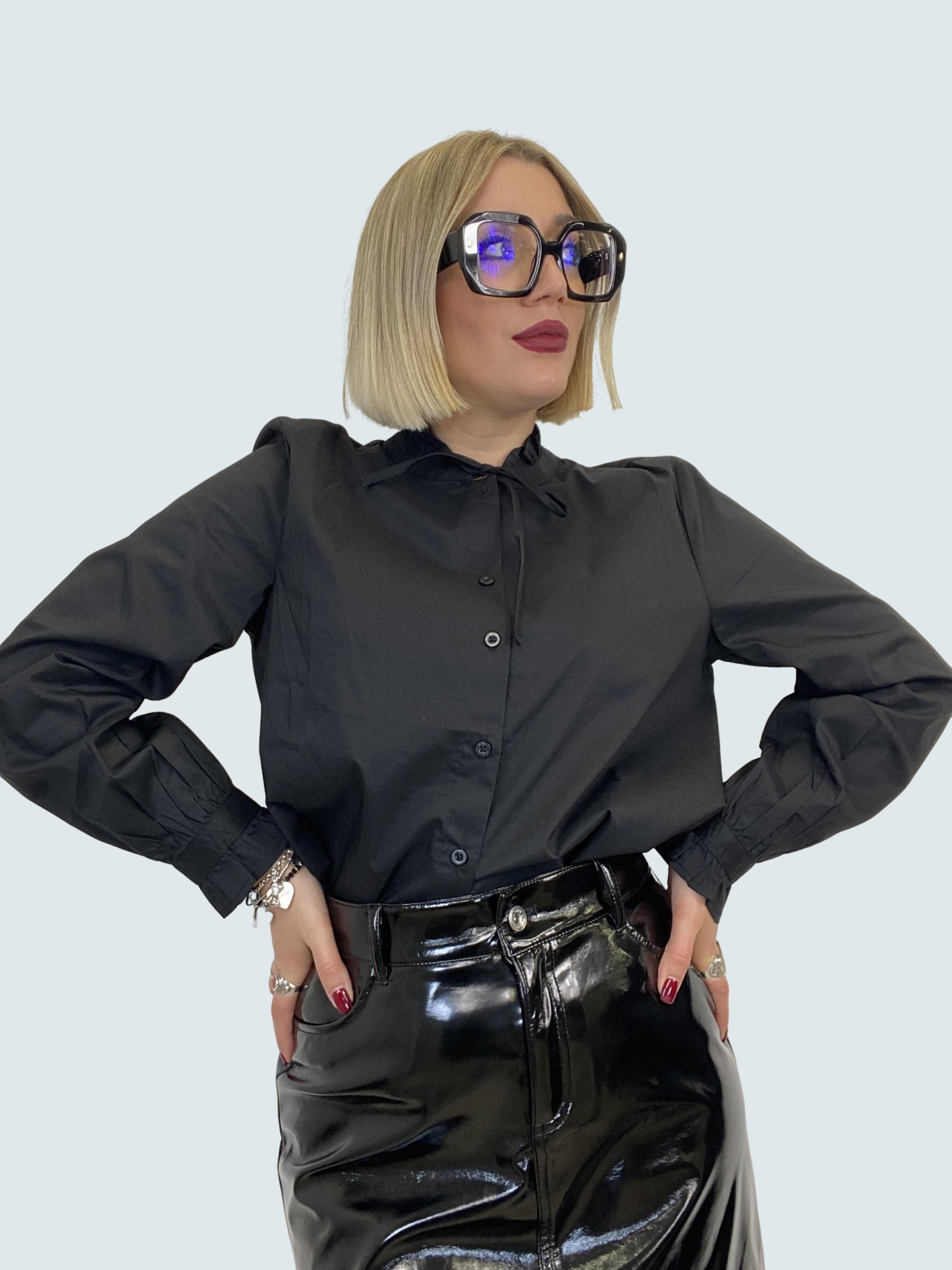 Camicia con fiocco Nero - JDY