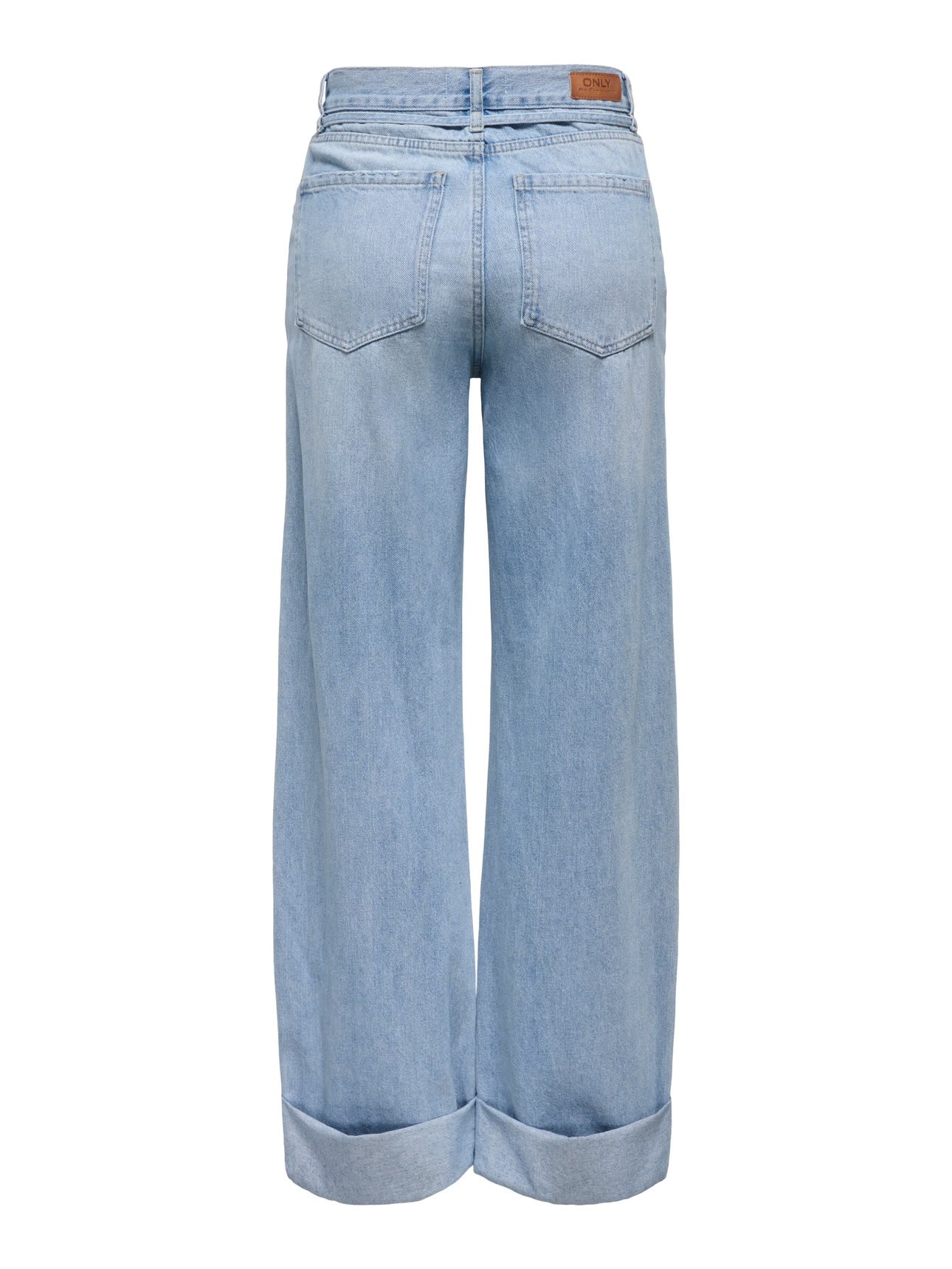 JEANS ONLY RISVOLTO E CINTURA WIDE FIT