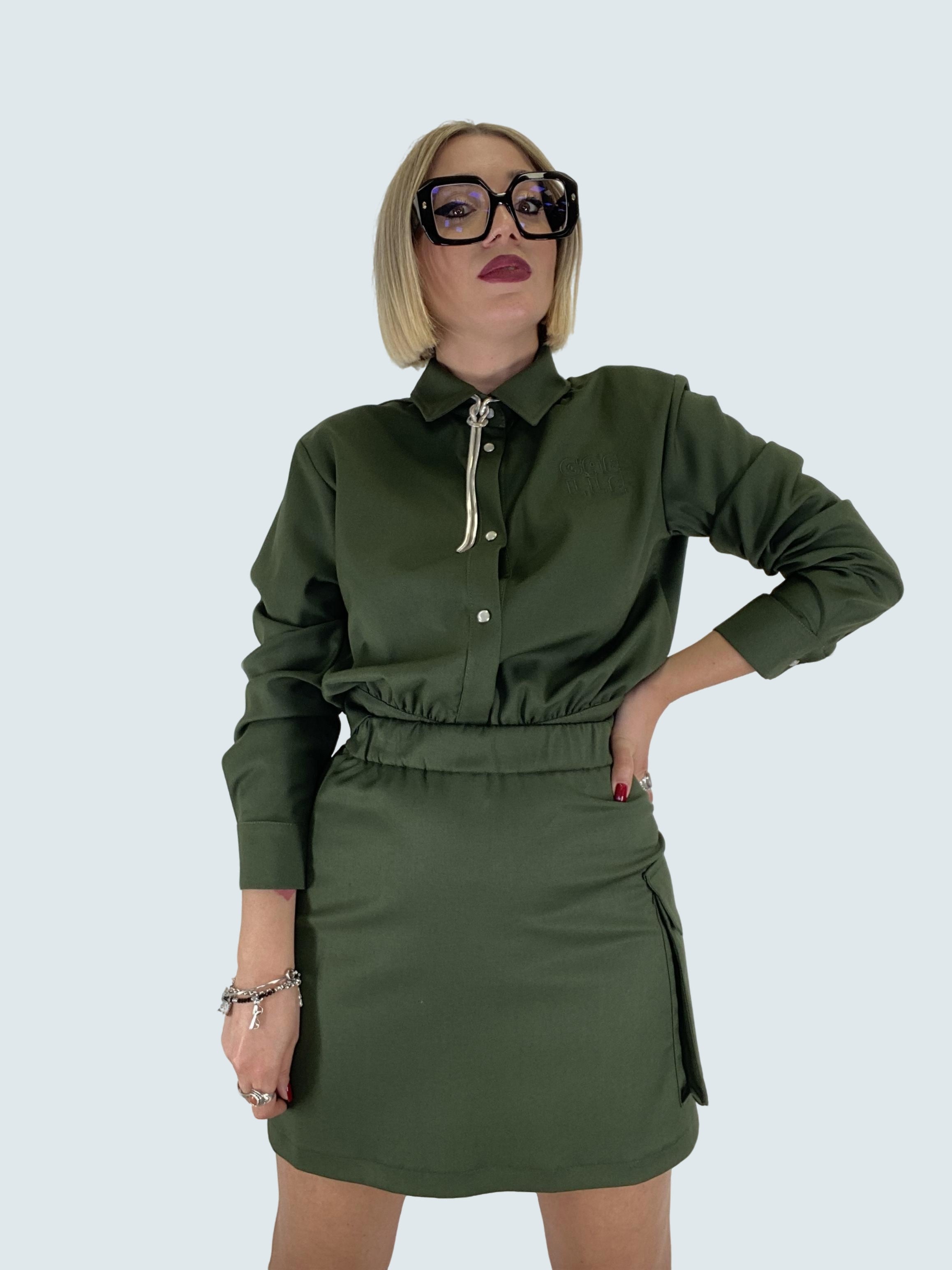 Gonna logo Verde Militare - GAELLE