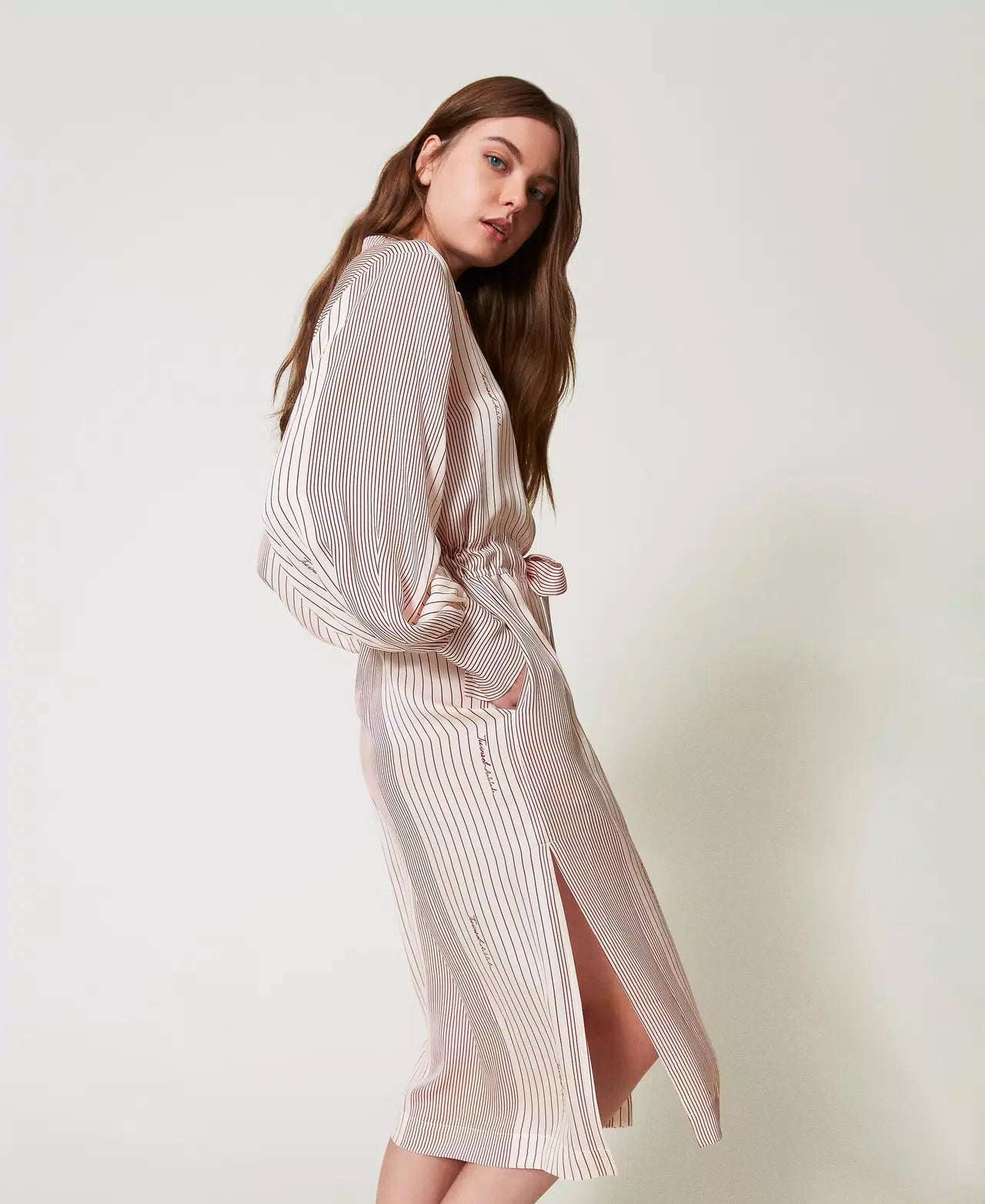 ABITO SATIN CHEMISIER TWINSET