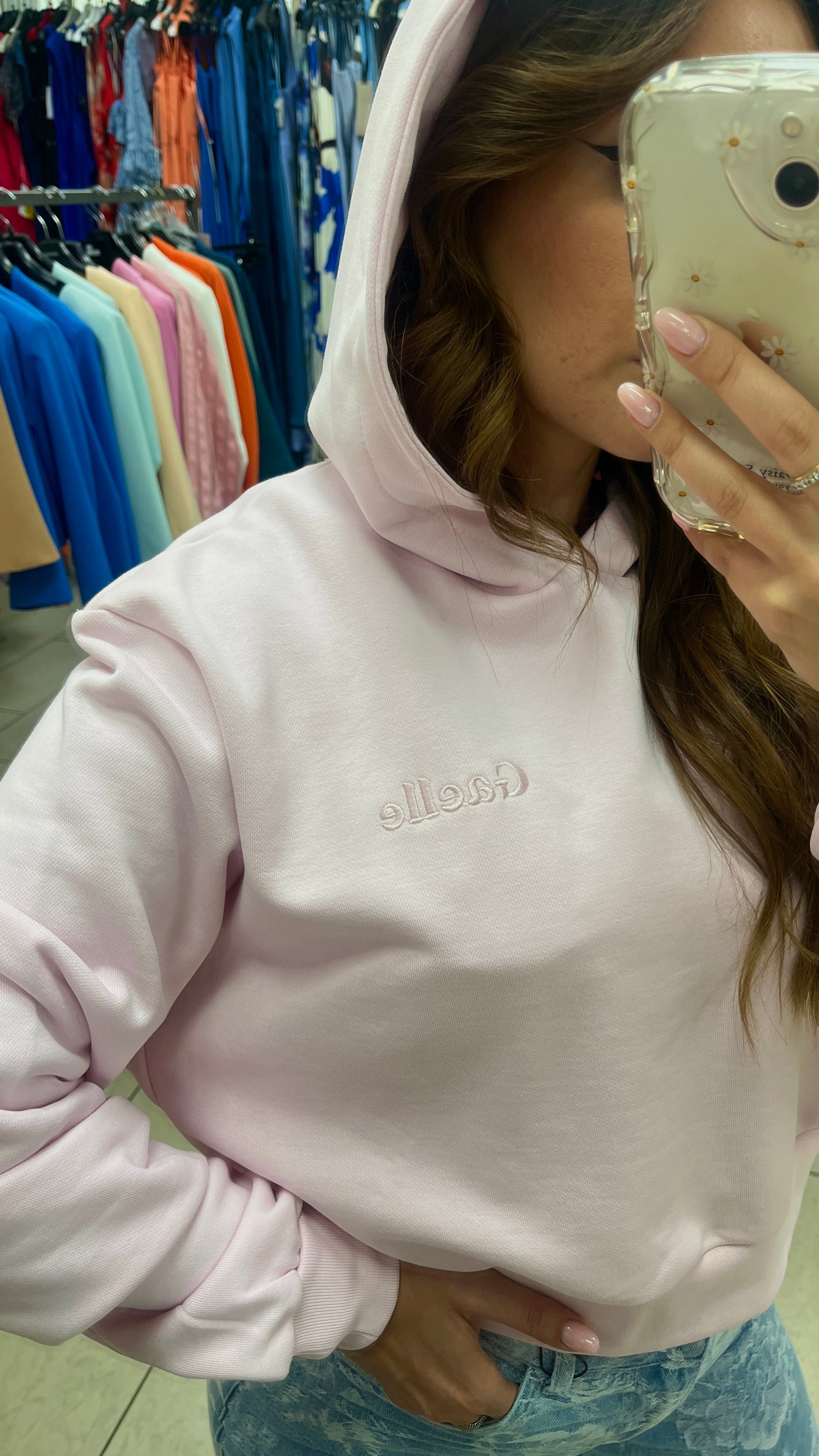 FELPA CROP GAELLE CON CAPPUCCIO
