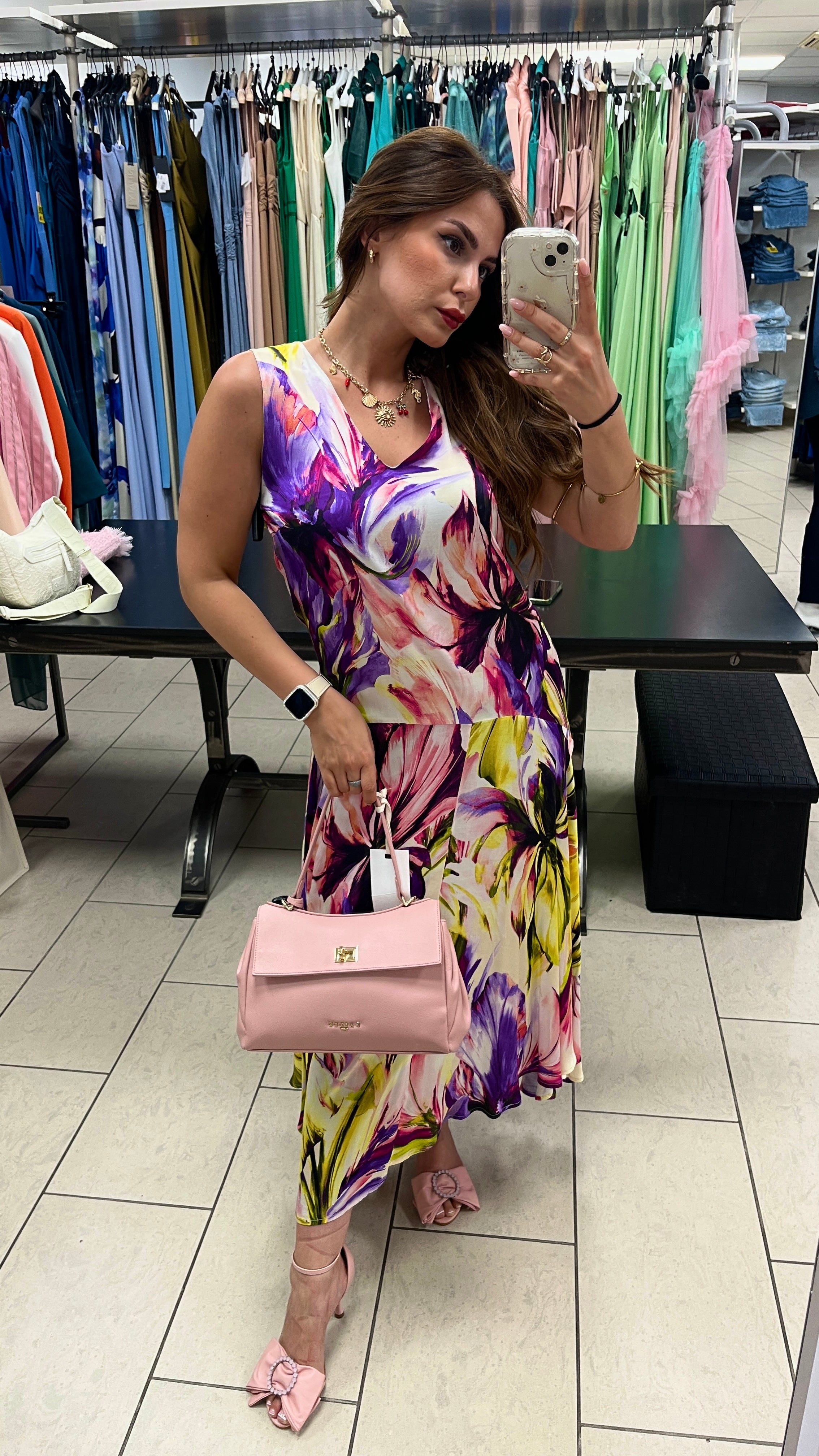 BORSA A MANO ROSA GAELLE