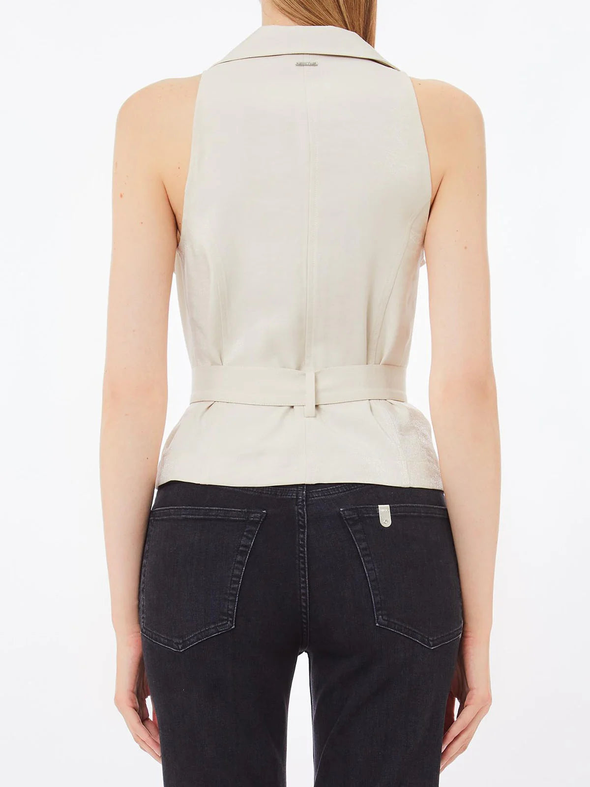 GILET DOPPIOPETTO CON CINTURA - LIUJO