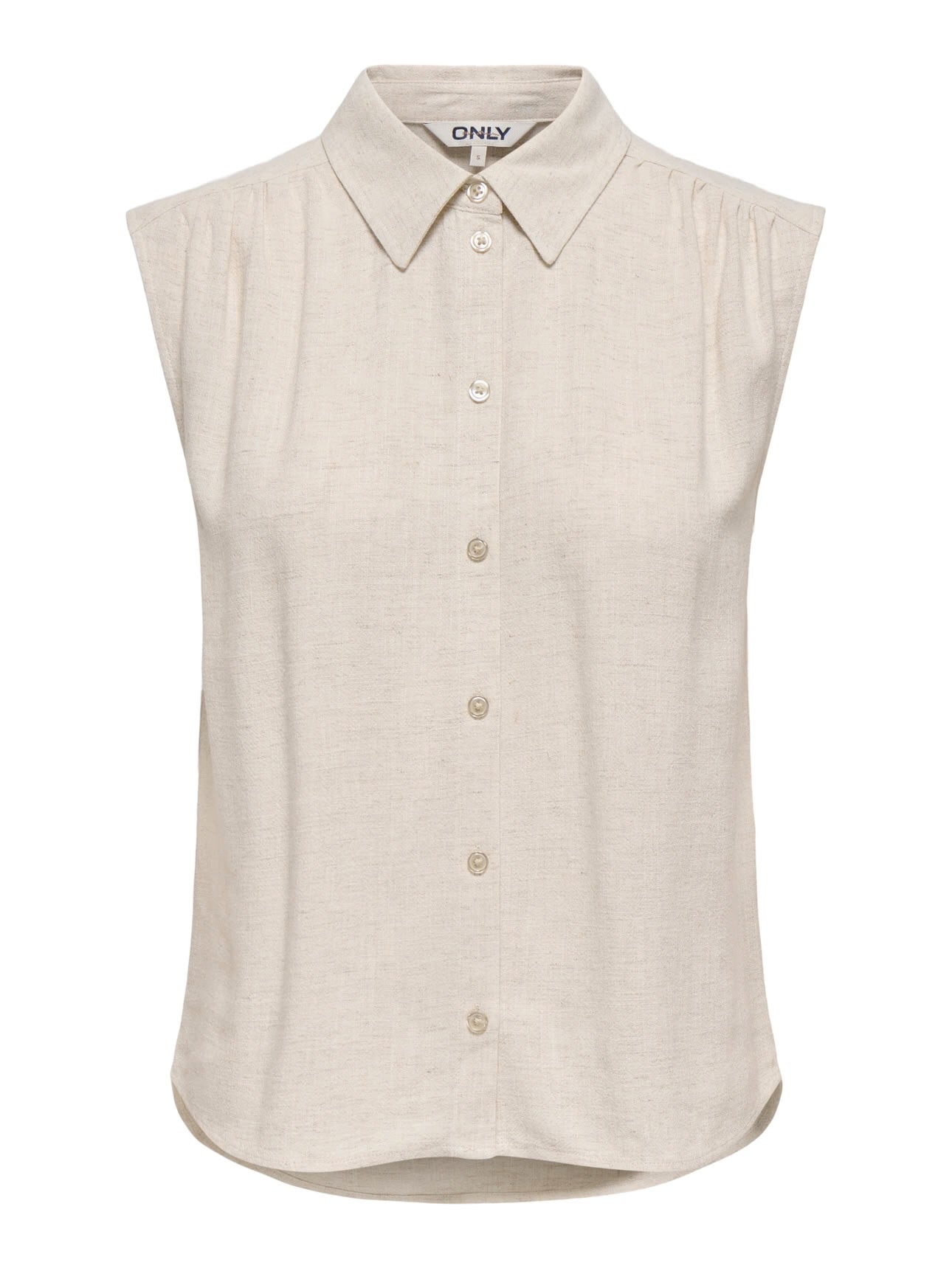 CAMICIA SMANICATA IN LINO- ONLY
