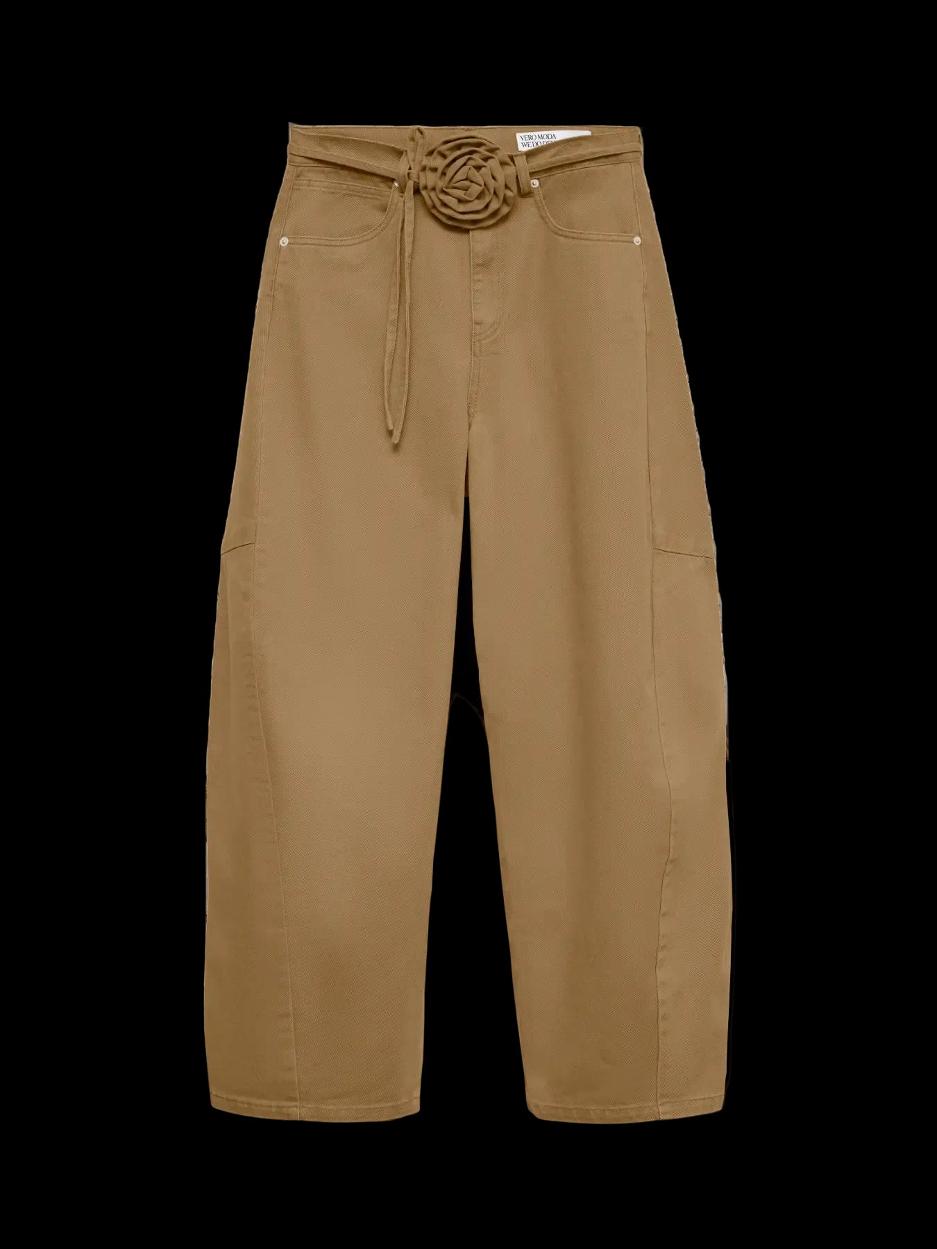 BARREL JEANS C/CINTURA FIORE