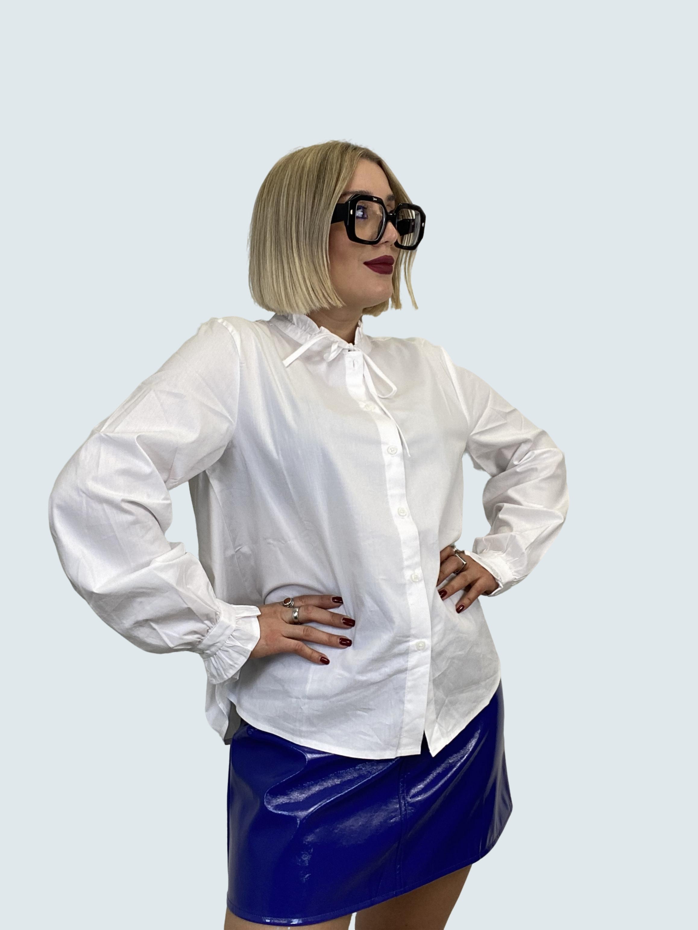 Camicia con fiocco Bianco - JDY