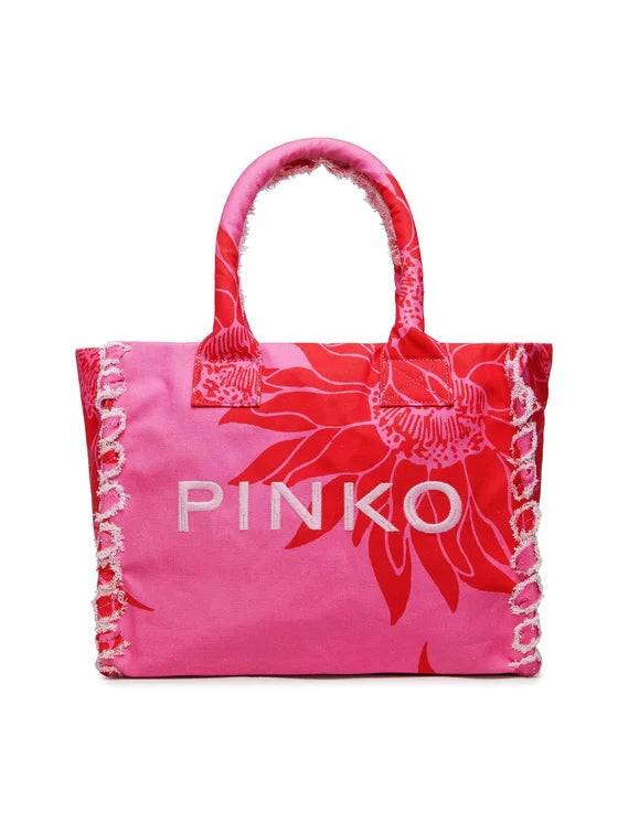 BORSA CANVAS BEACH PINKO