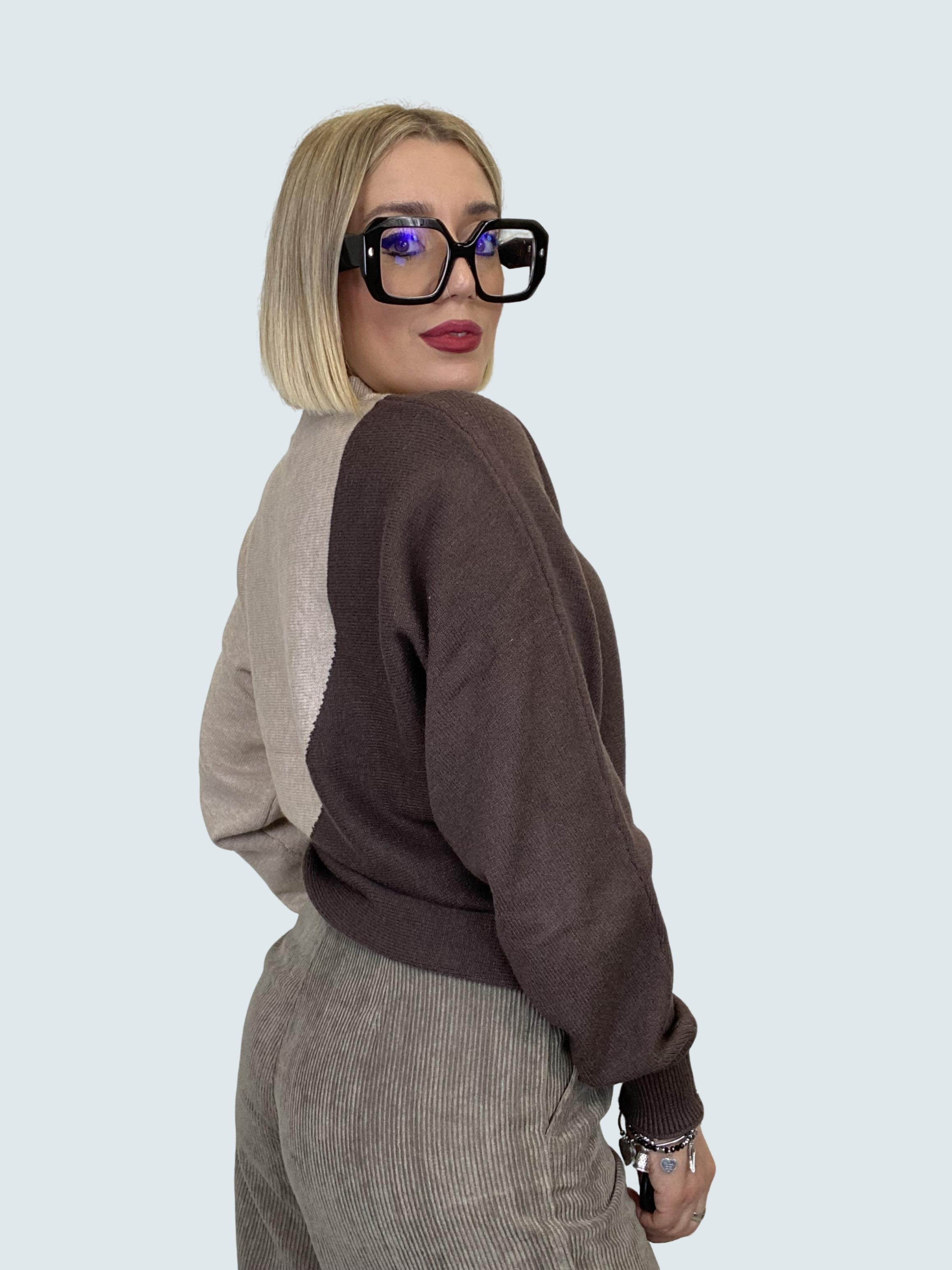 Maglia Bicolore Beige/Marrone - JDY