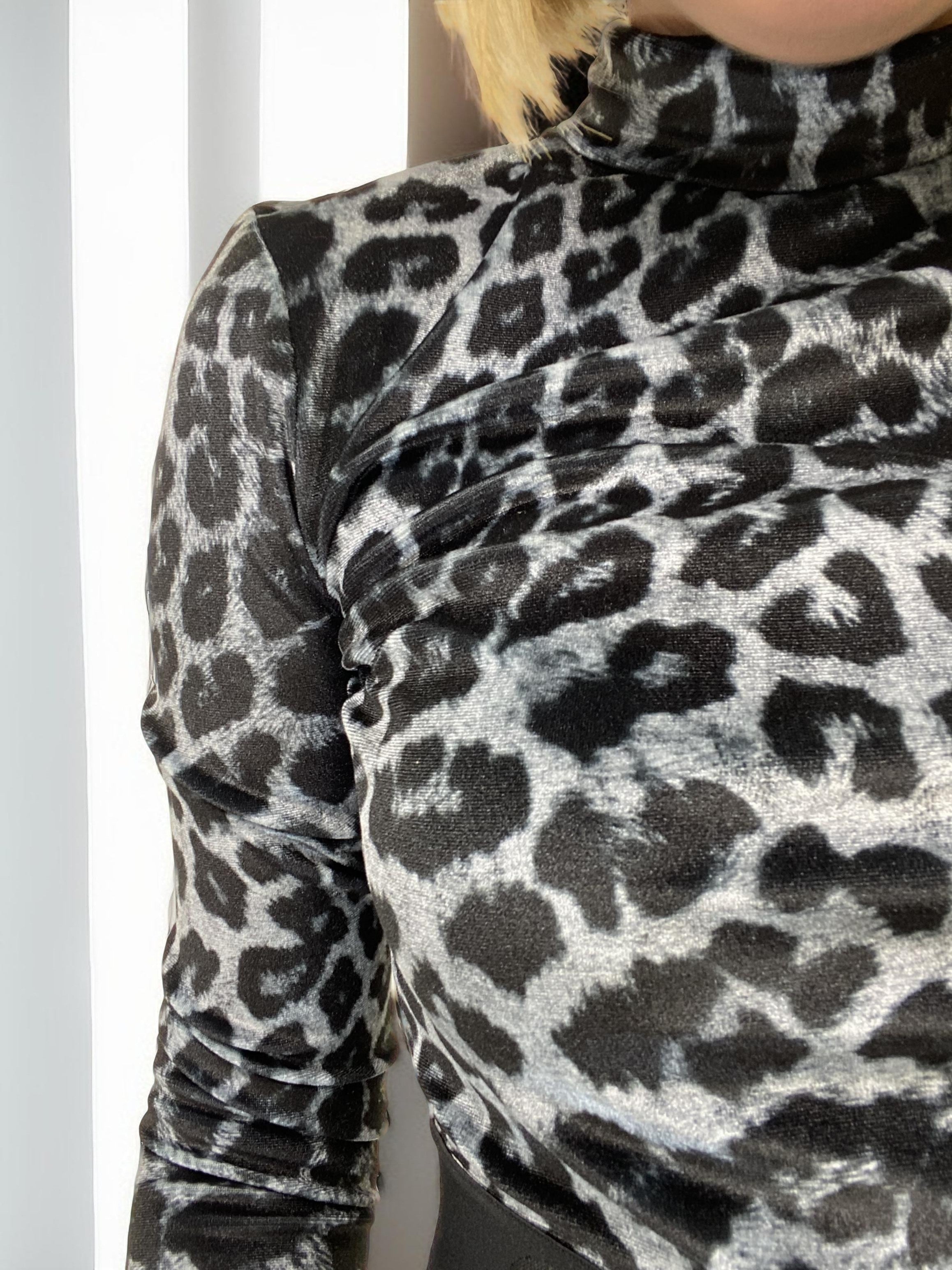 Maglia leopard Nero - GAELLE