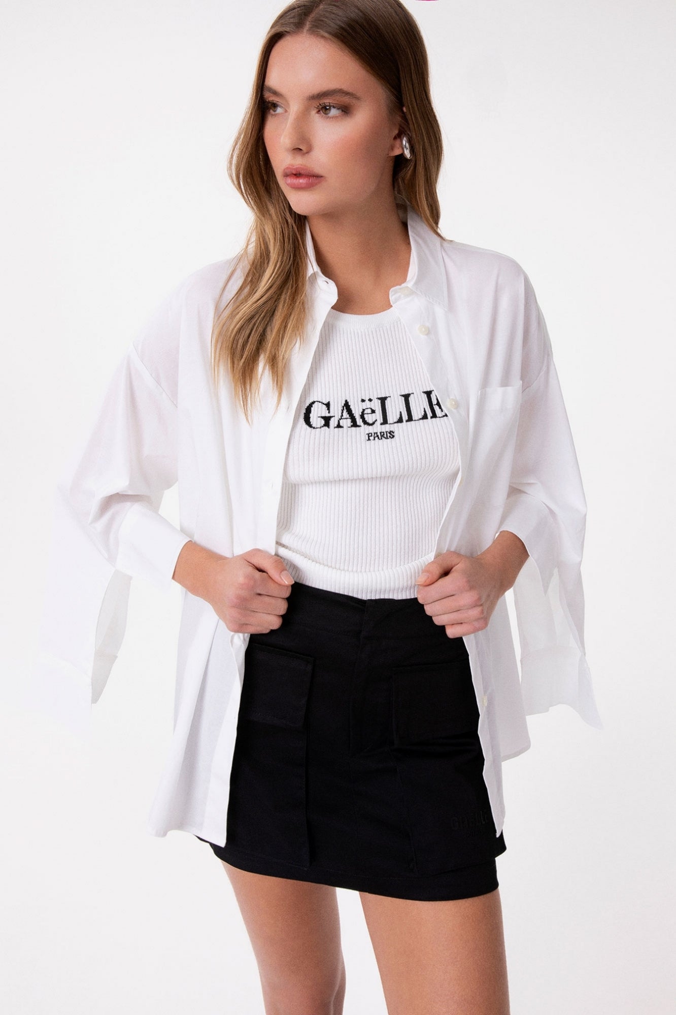 CAMICIA OVERSIZE CON RICAMO SCHIENA- GAELLE PARIS