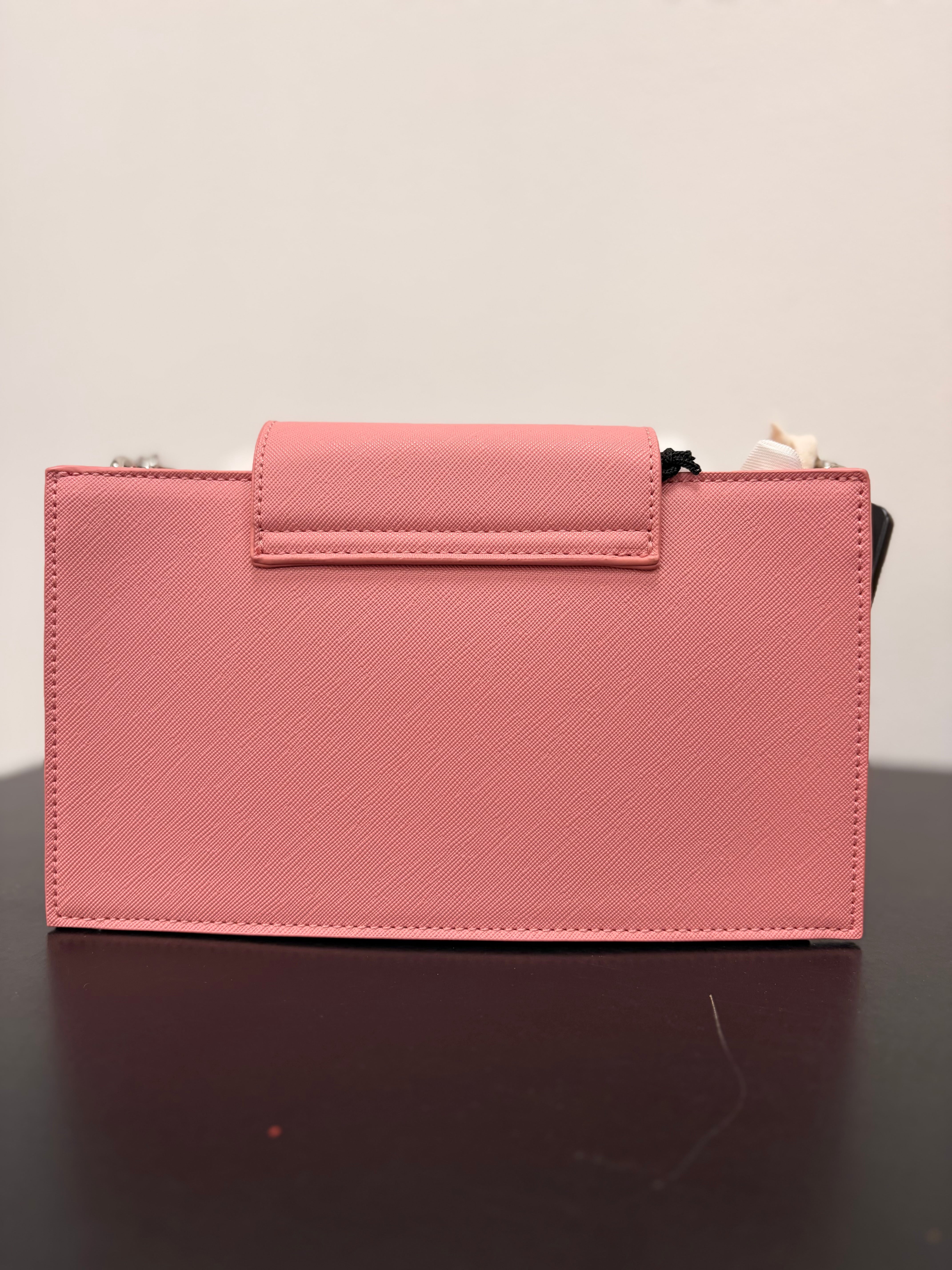 MINI POCHETTE MAXI CHAIN SAFFIANO ROSA GAELLE