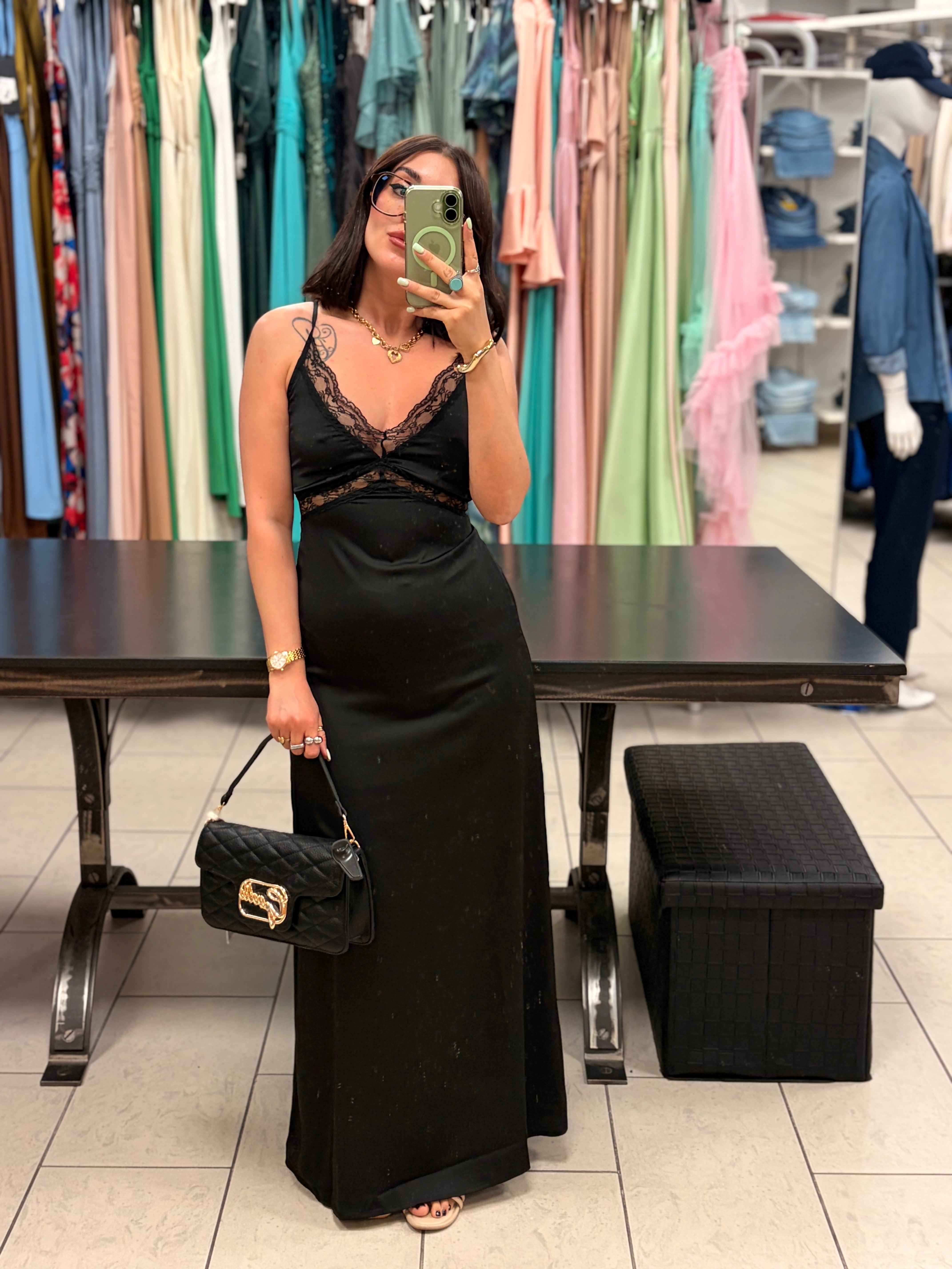 SOTTOVESTE CON PIZZO ONLY LUNGA