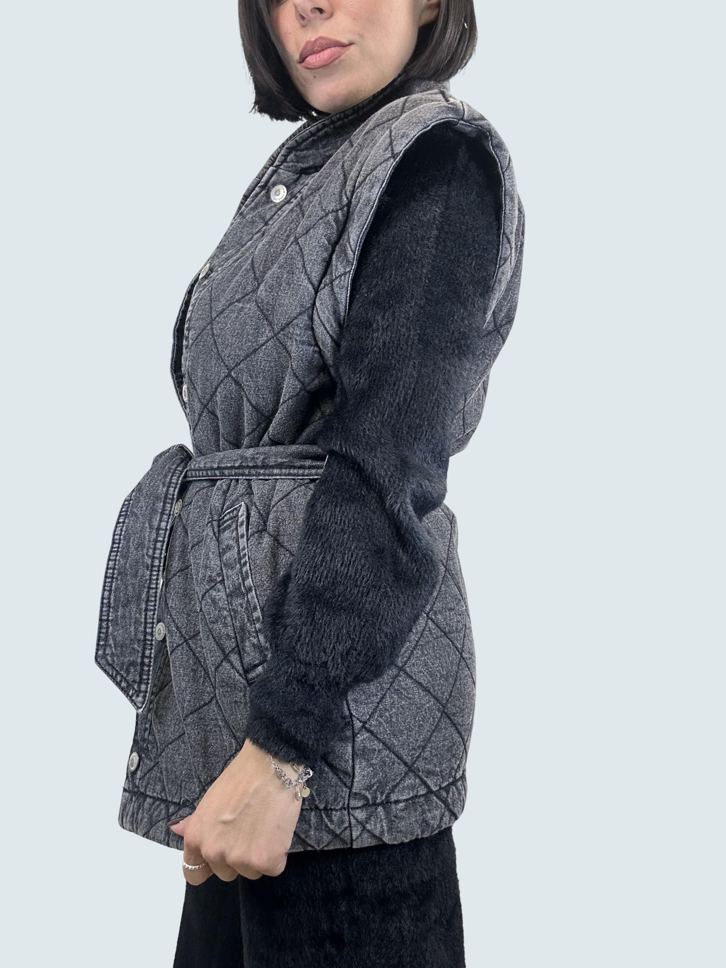 Overshirt Denim manica REMOVIBILE Grigio - ONLY