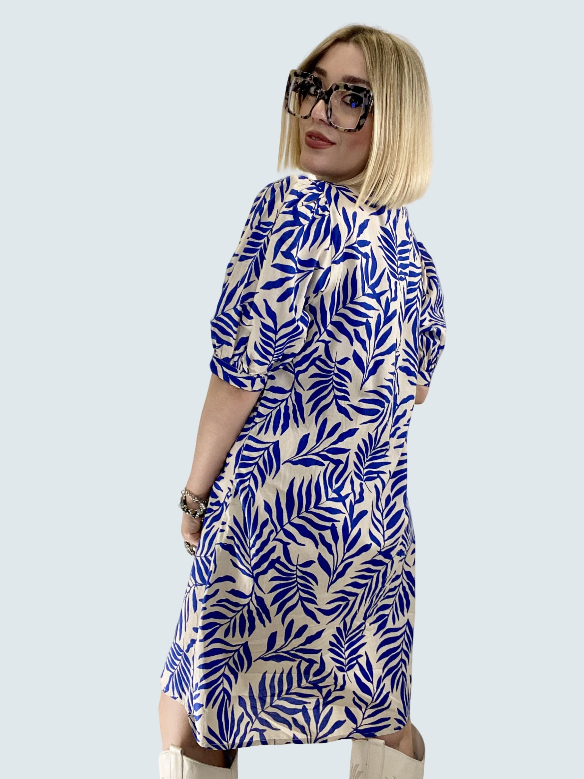 Abito Midi REGULAR FIT scollo V Blu - JDY