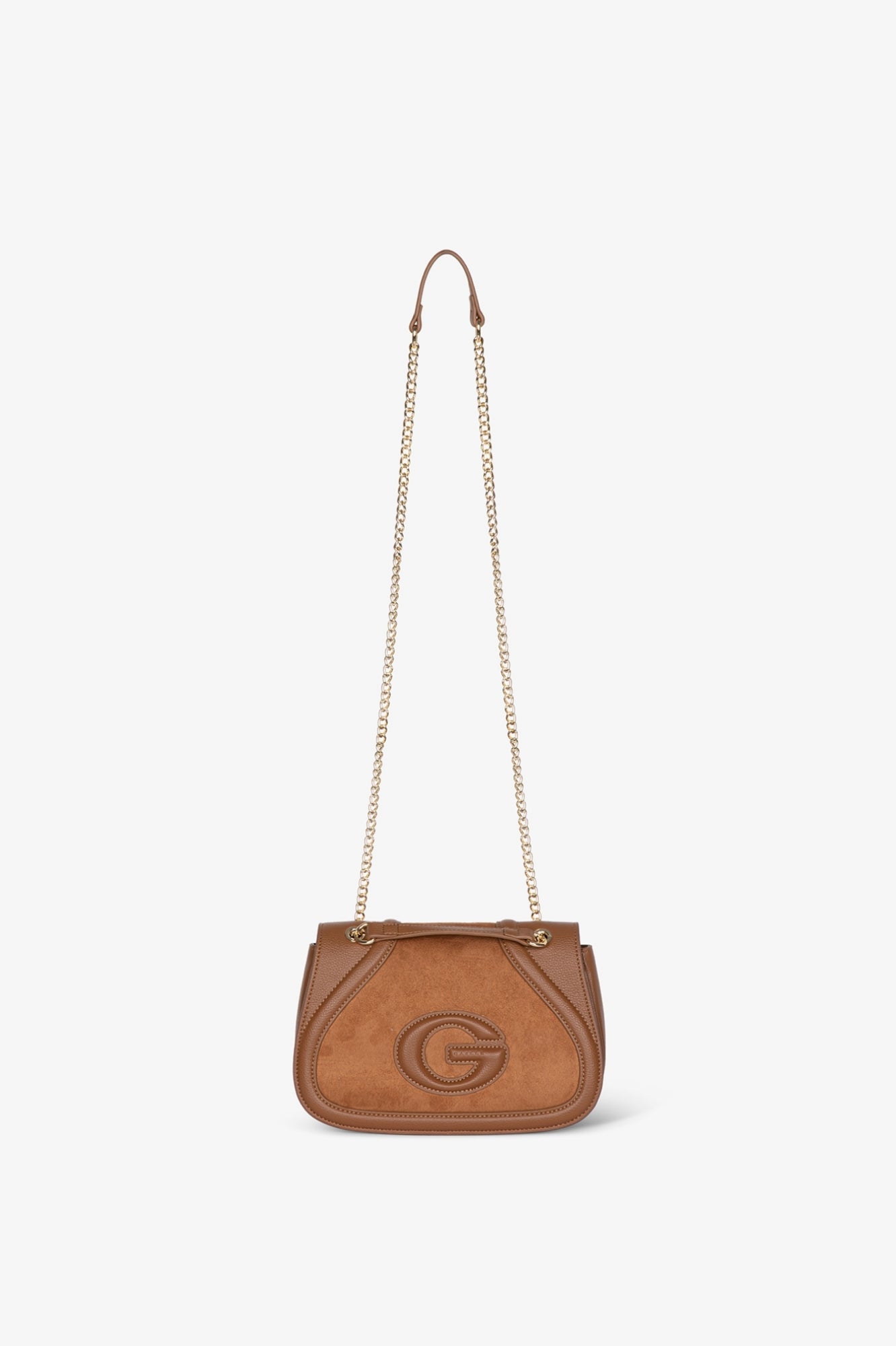 BORSA A TRACOLLA CON DETTAGLIO IN ECO CAMOSCIO- GAELLE PARIS