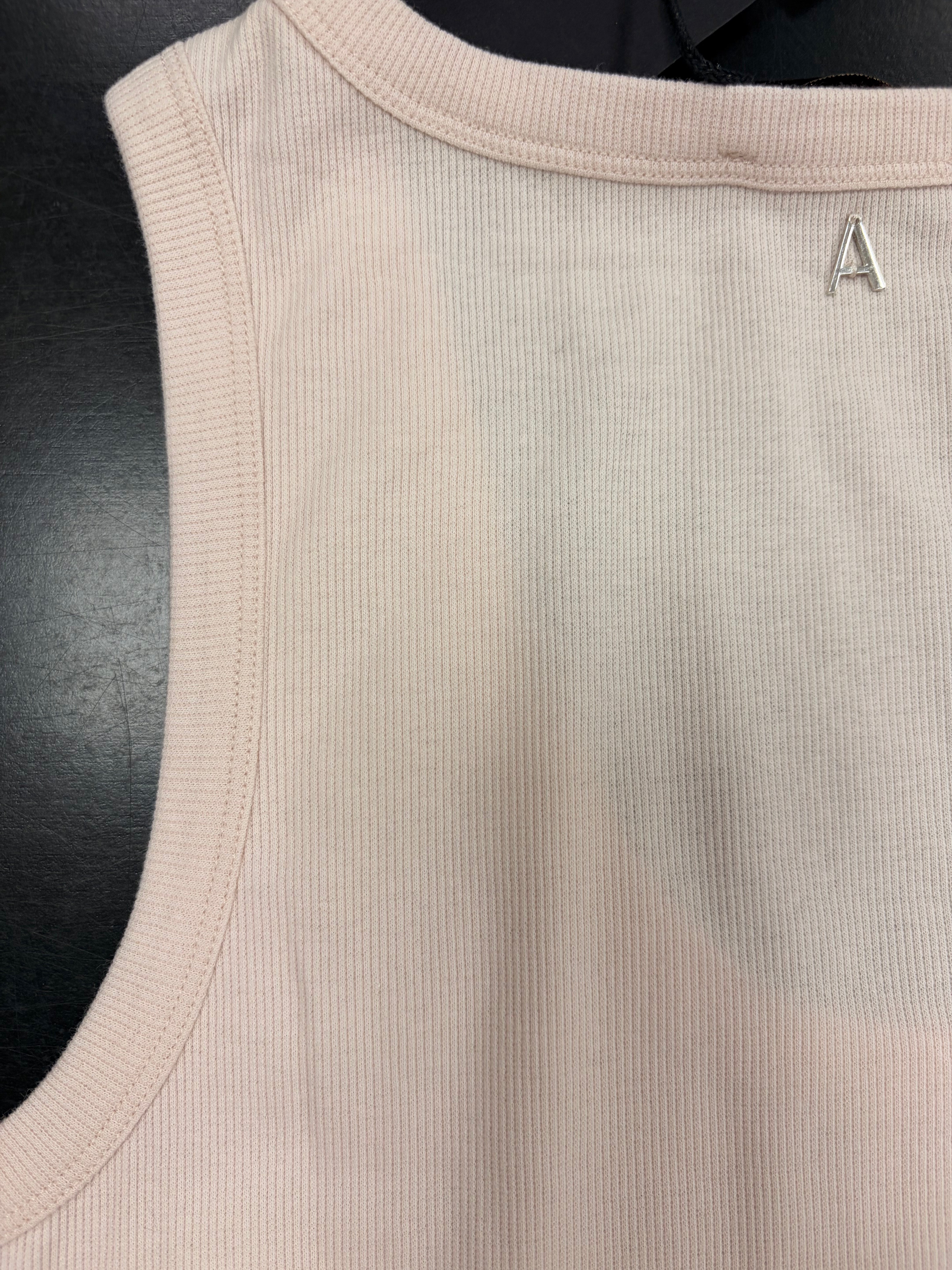 CANOTTA TWINSET ACTITUDE A COSTINE SMANICATO CON RICAMO
