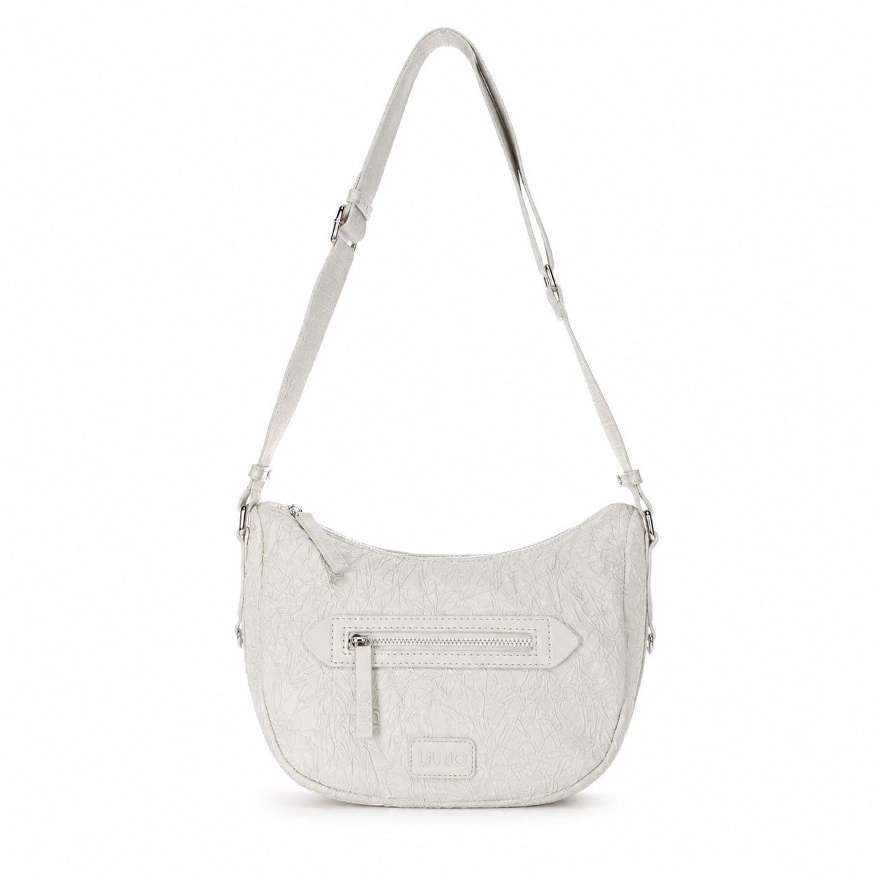 BORSA LIUJO MEZZALUNA SMALL CON TRACOLLA EFFETTO CREPE