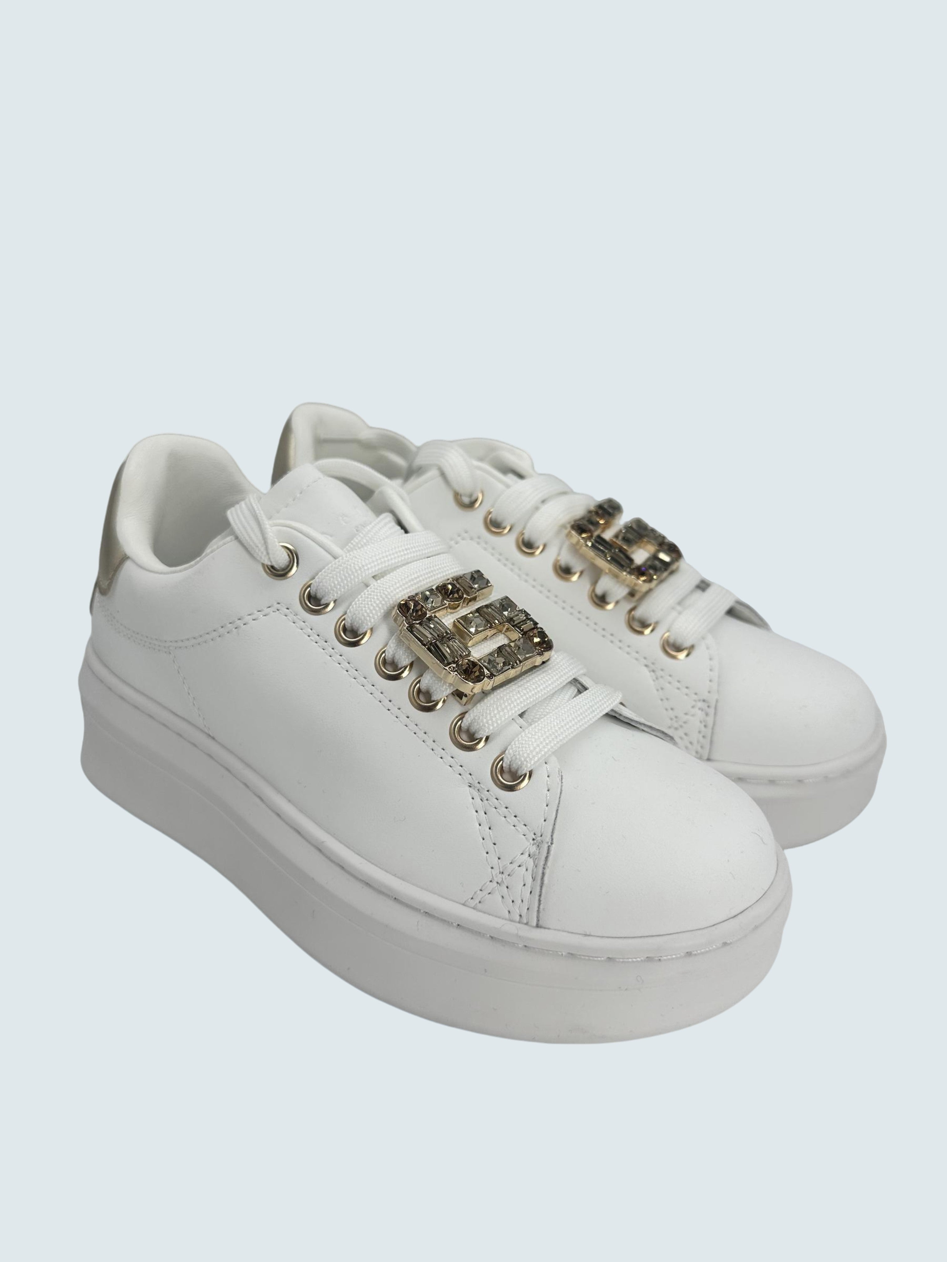 Sneakers Addict In Action Leather Oro - GAELLE
