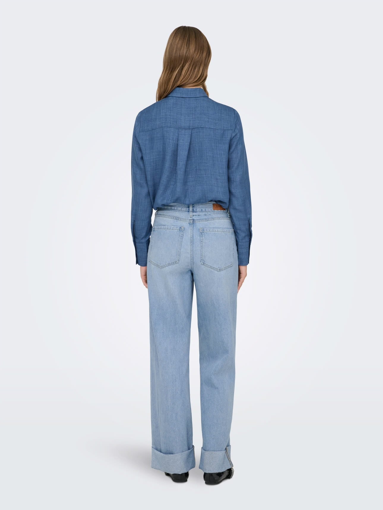 JEANS ONLY RISVOLTO E CINTURA WIDE FIT