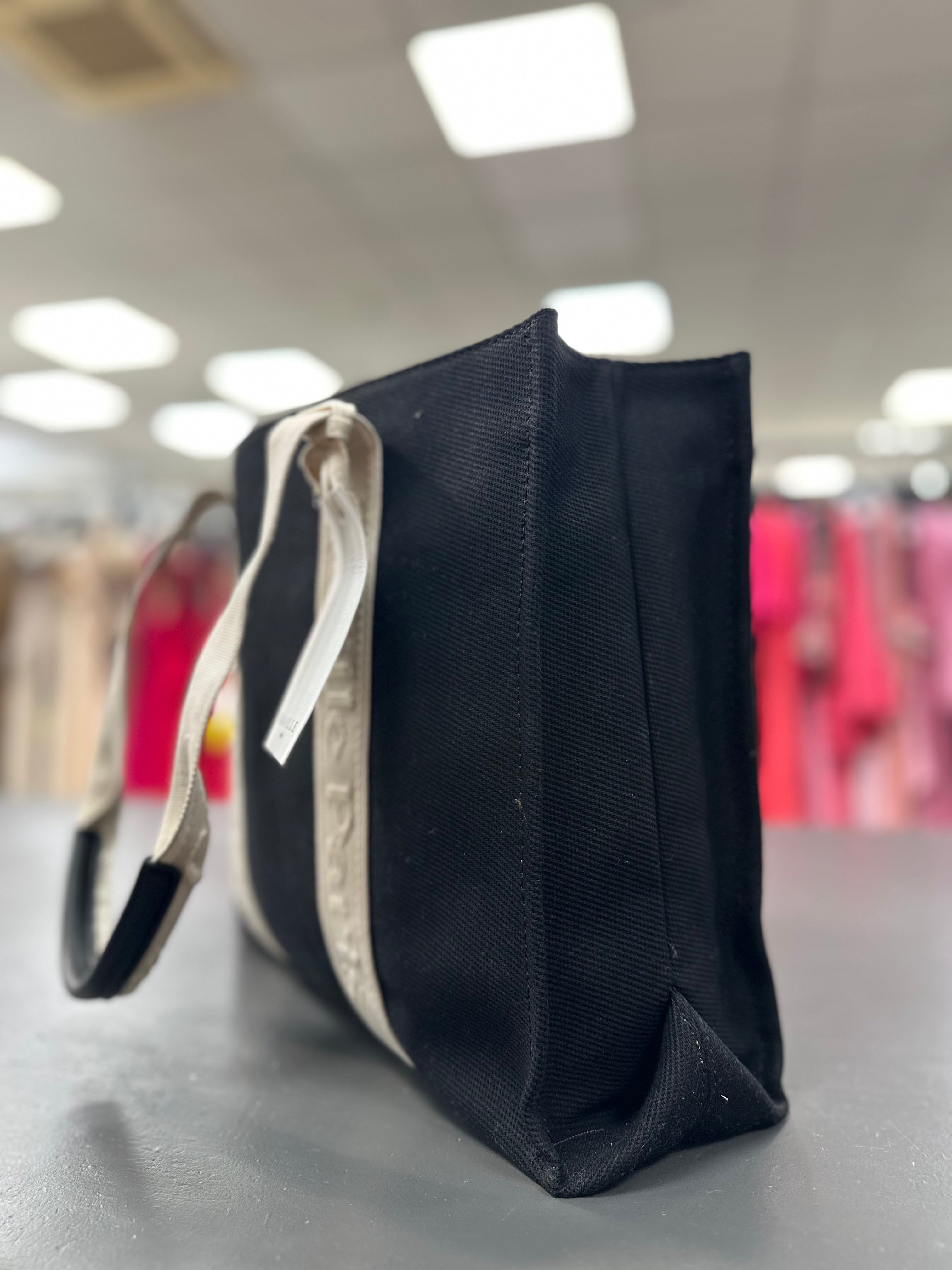 BORSA IN CANVAS CON MANICI E RIGHE GAELLE