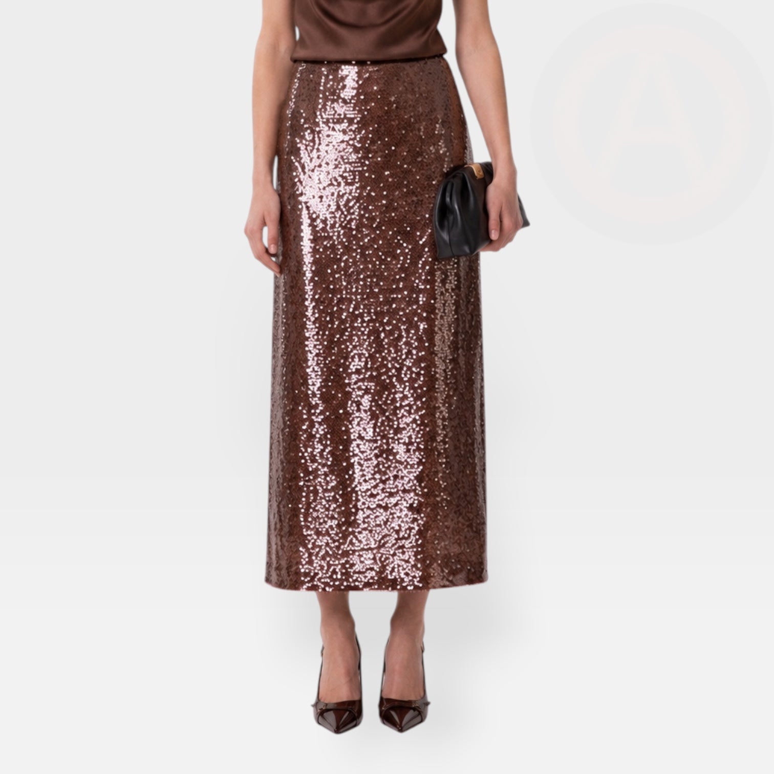 GONNA GAELLE MIDI IN TESSUTO PAILLETTES CON SPACCO