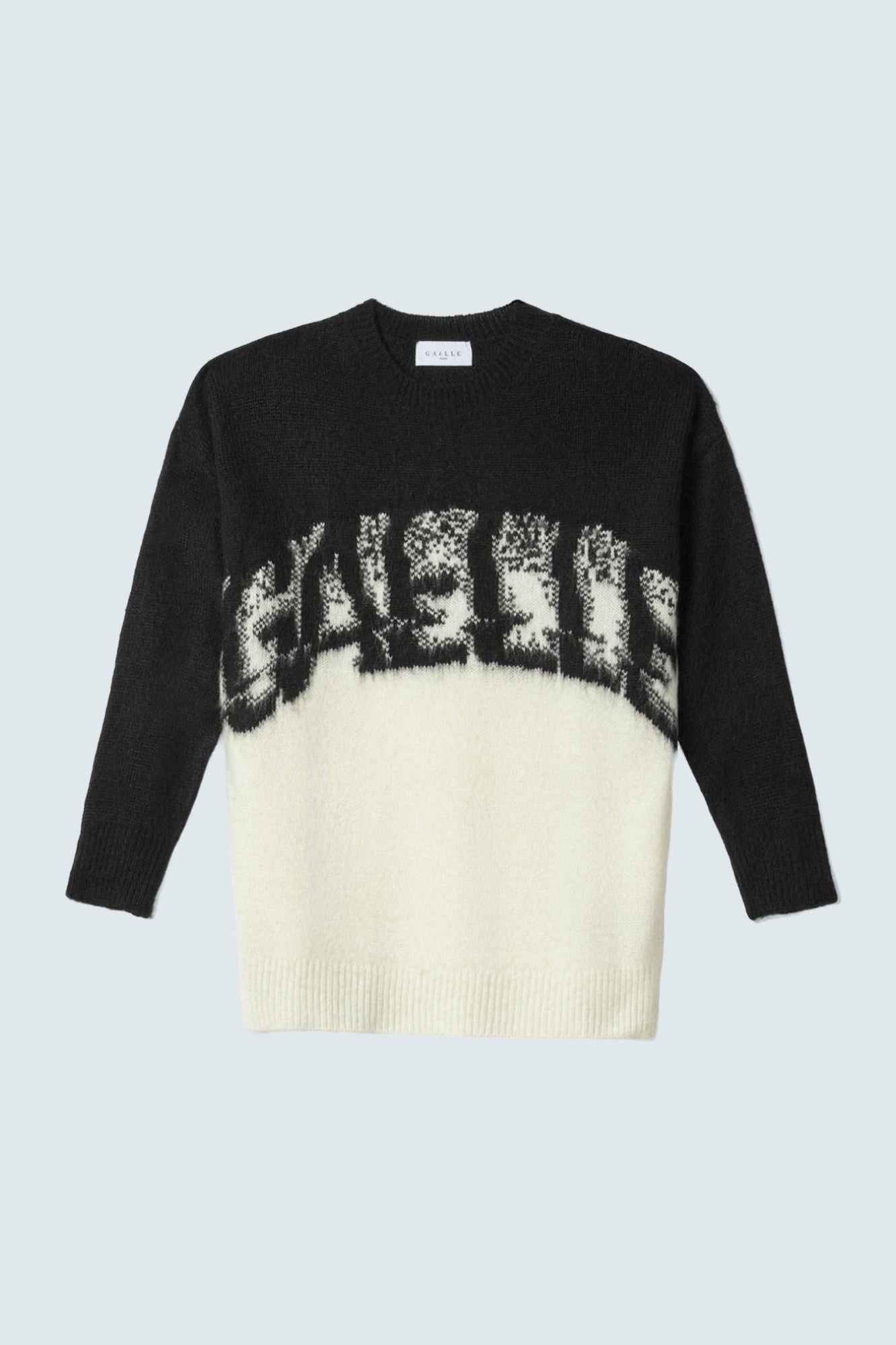 Pullover Girocollo Con Logo Bianco - GAELLE