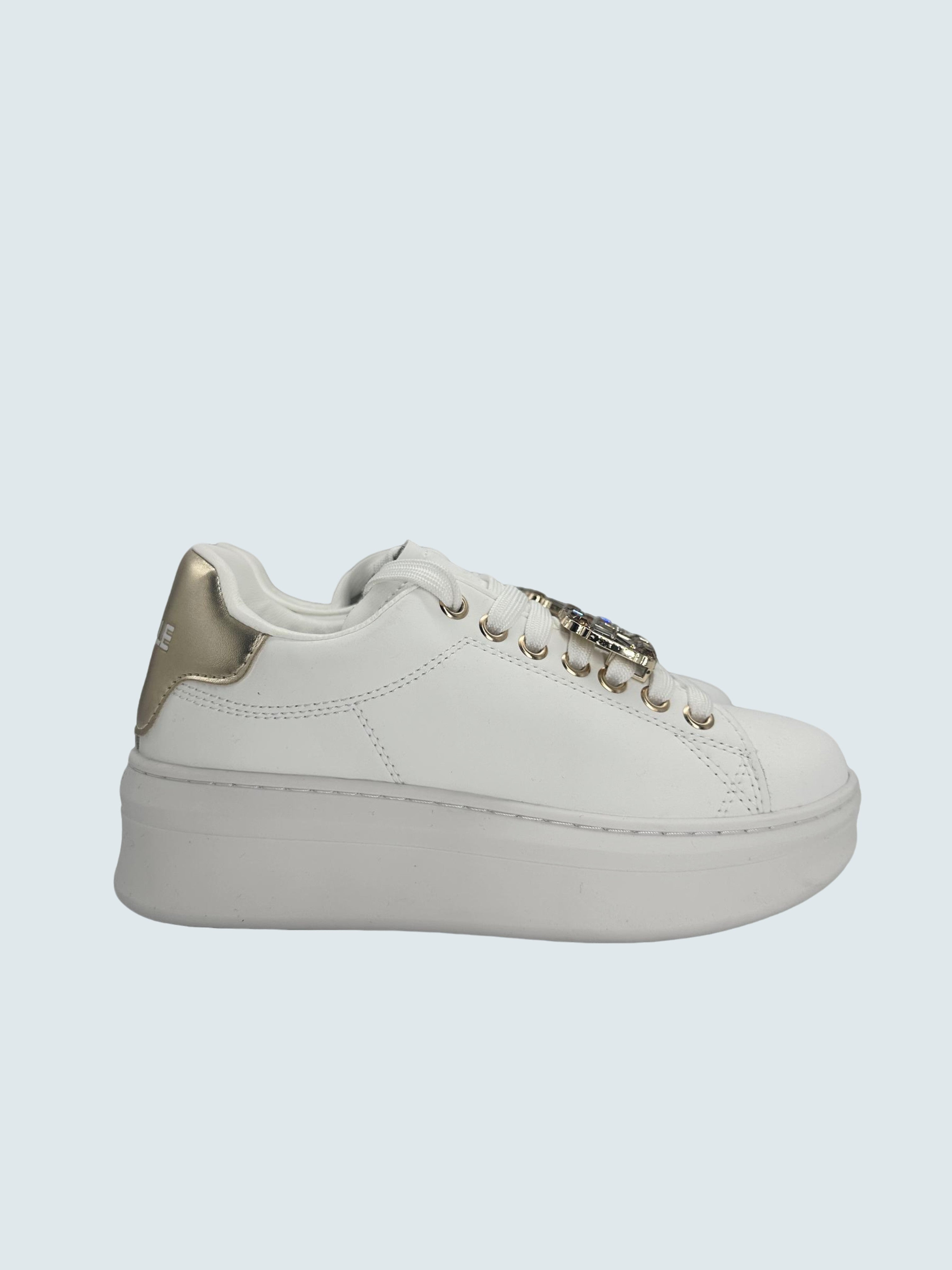 Sneakers Addict In Action Leather Oro - GAELLE