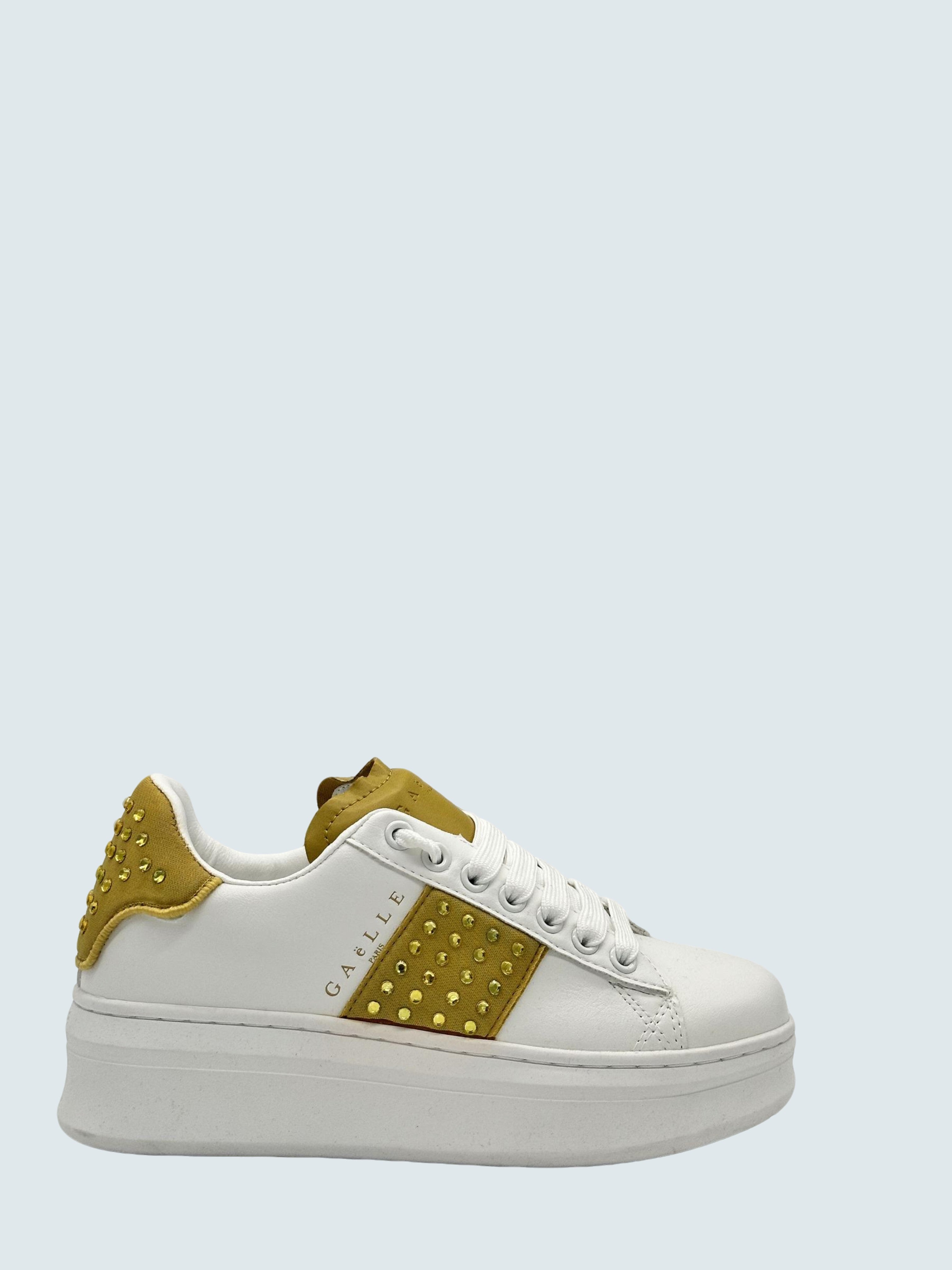 Sneaker Addict con mini borchie Oro - GAELLE