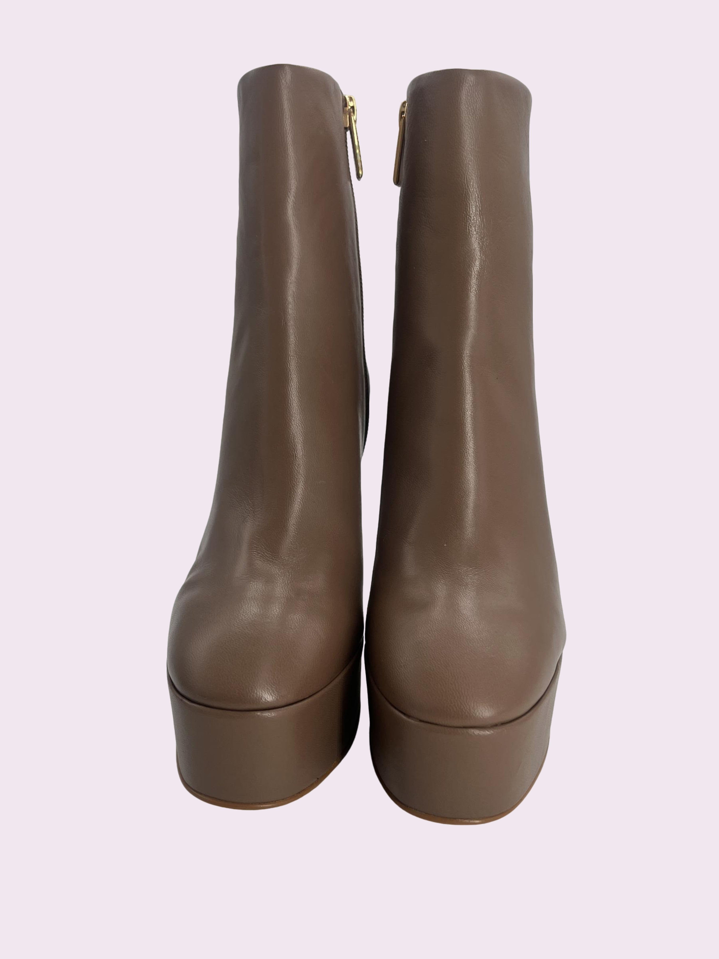 Tronchetto Carrano tacco alto e plateau Mocha
