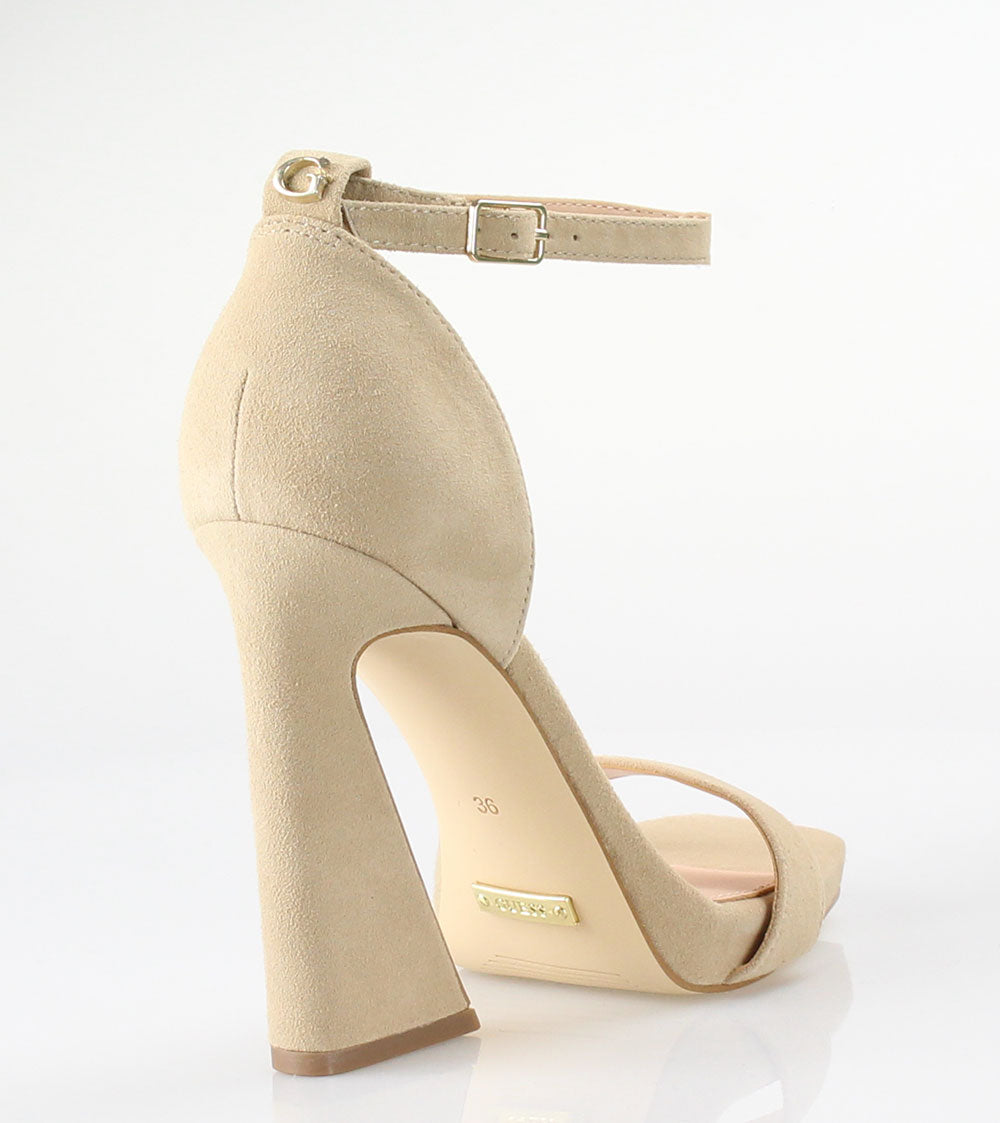 SANDALO GUESS TACCO SCAMOSCIATO MORRA