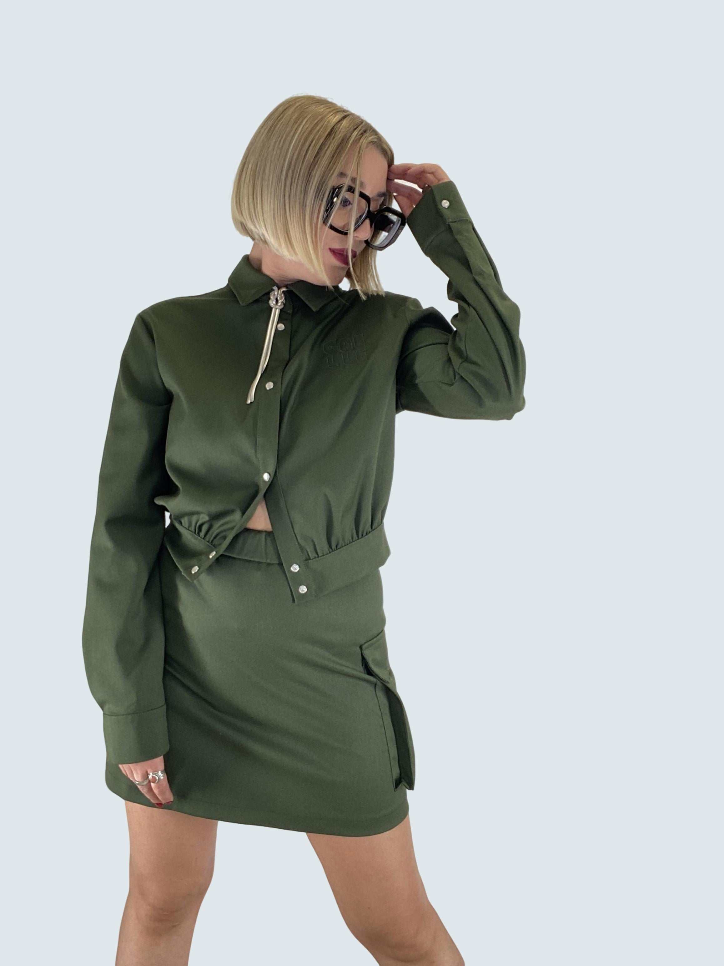 Camicia logo Verde militare - GAELLE