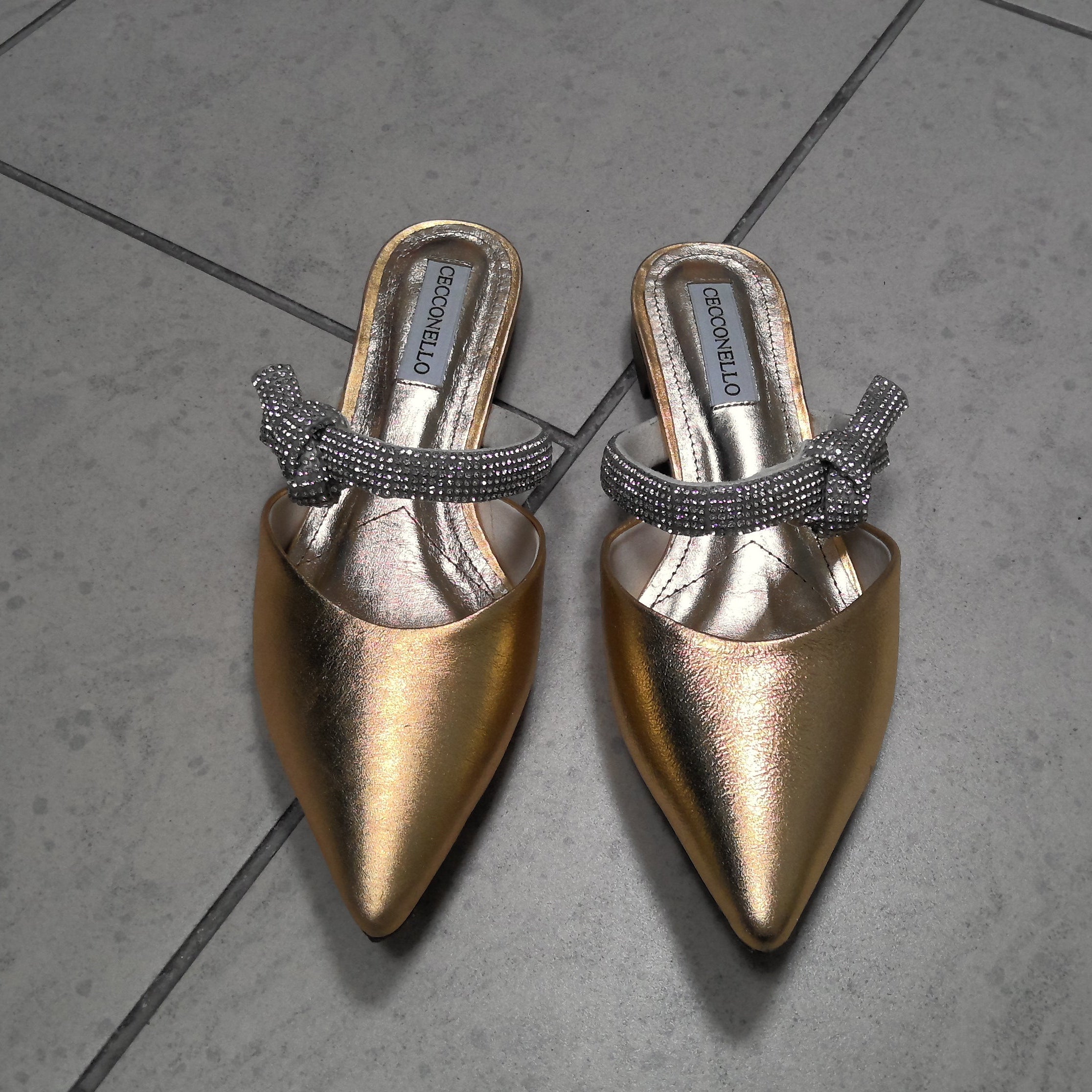 BALLERINA CECCONELLO IN PELLE LAMINATO