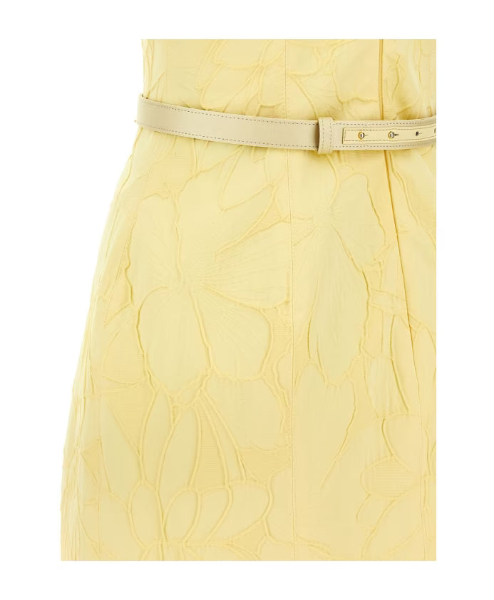 MINI ABITO ELISABETTA FRANCHI JACQUARD FLOREALE CON CI