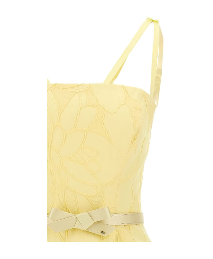 MINI ABITO ELISABETTA FRANCHI JACQUARD FLOREALE CON CI
