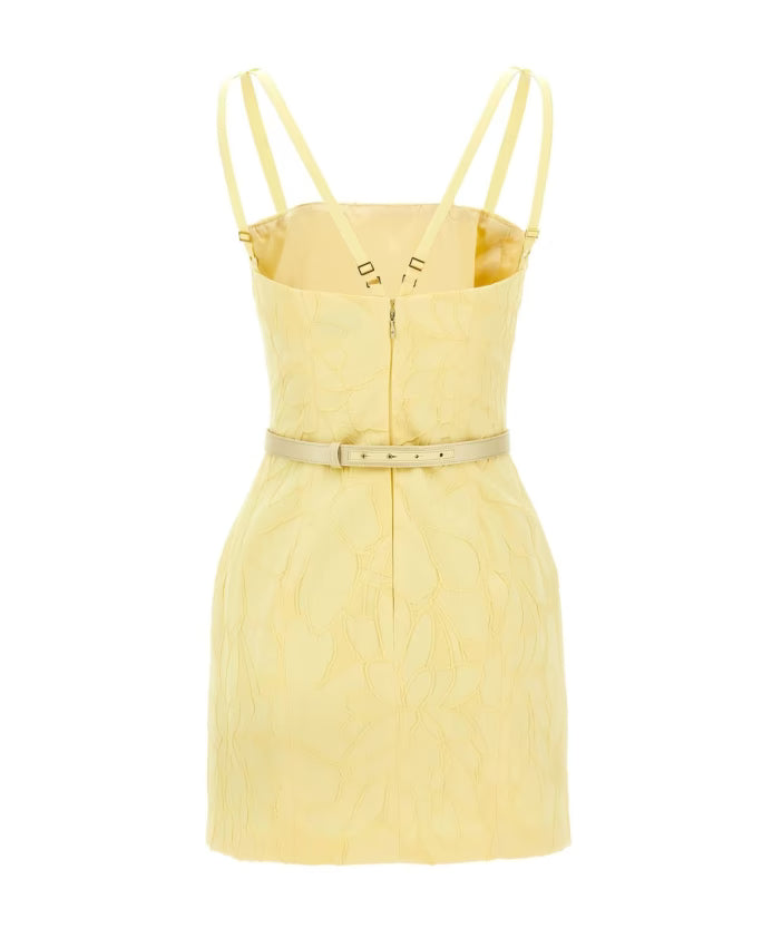 MINI ABITO ELISABETTA FRANCHI JACQUARD FLOREALE CON CI
