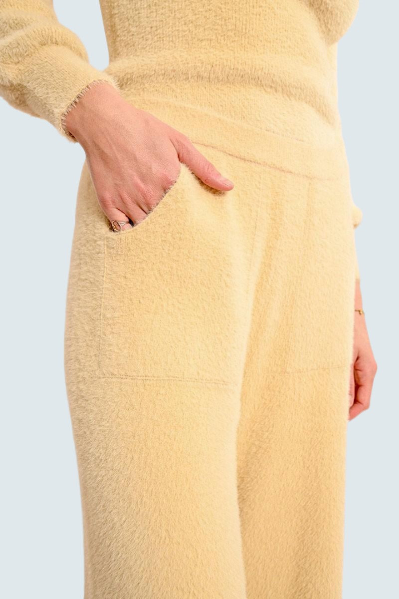 Pantalone largo elastico Beige - Molly Bracken