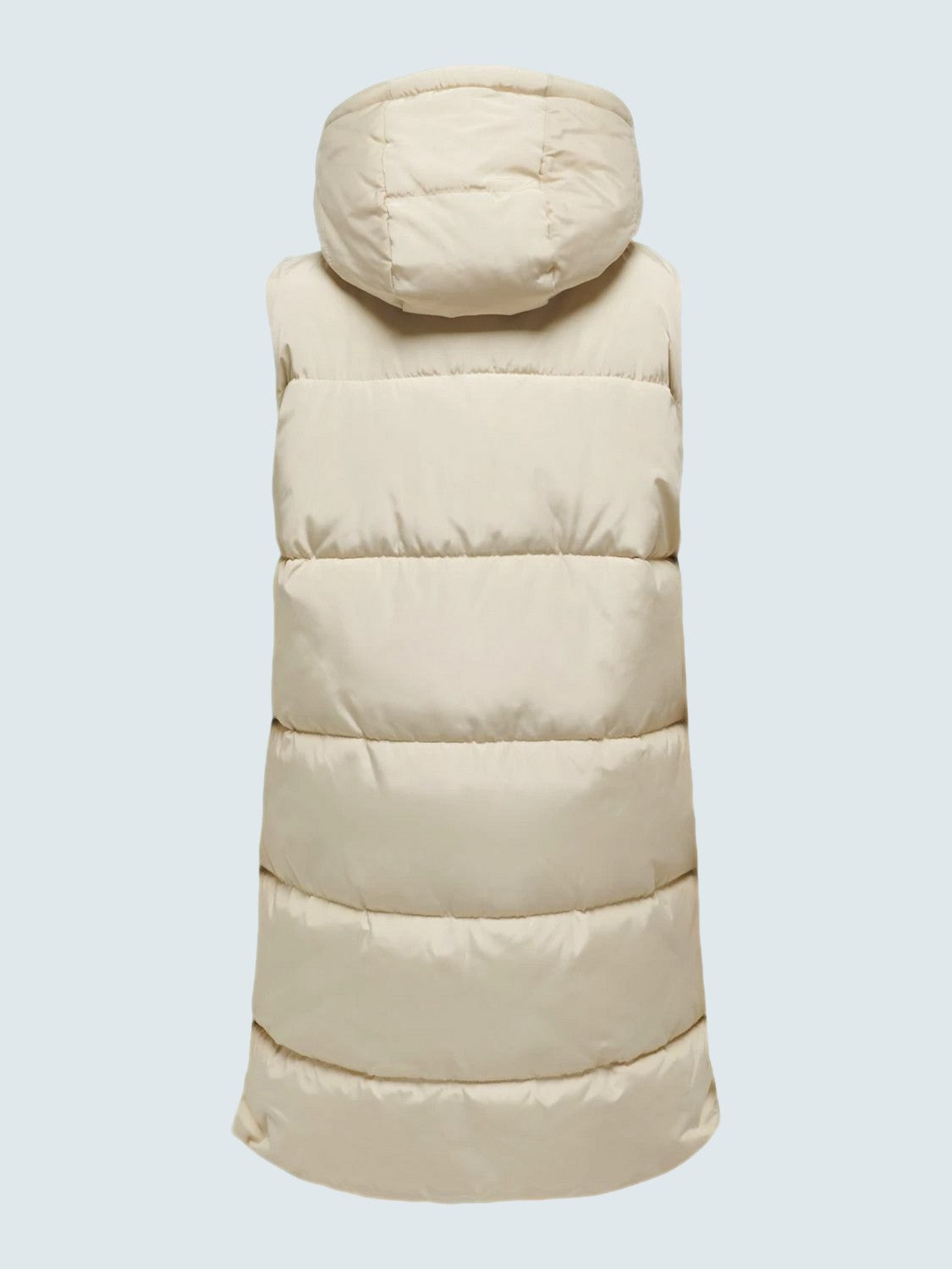 Piumino smanicato con cappuccio Beige - ONLY