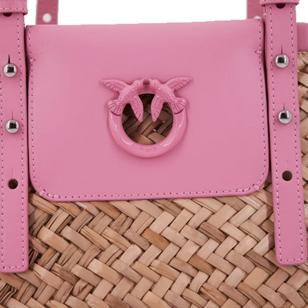 PINKO BORSA LOVESUMMER BASKET RAFIA