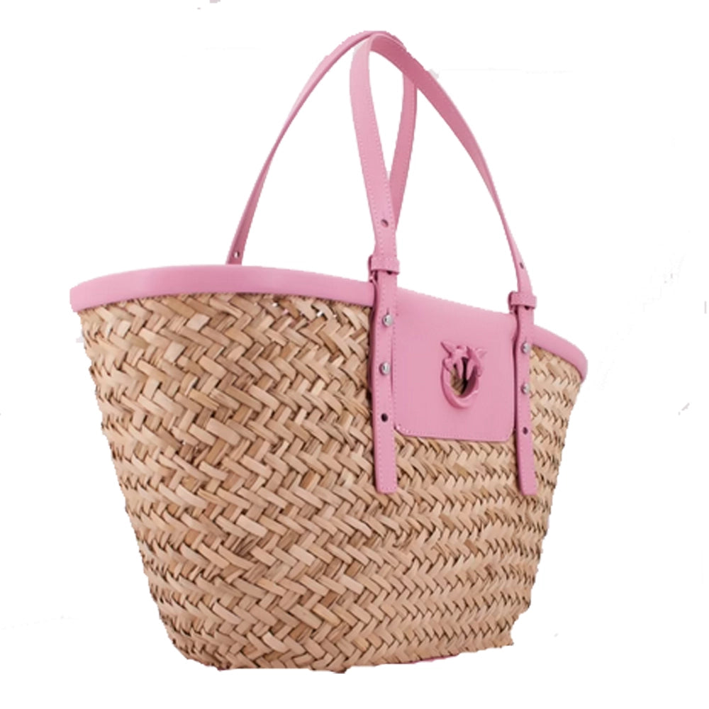PINKO BORSA LOVESUMMER BASKET RAFIA