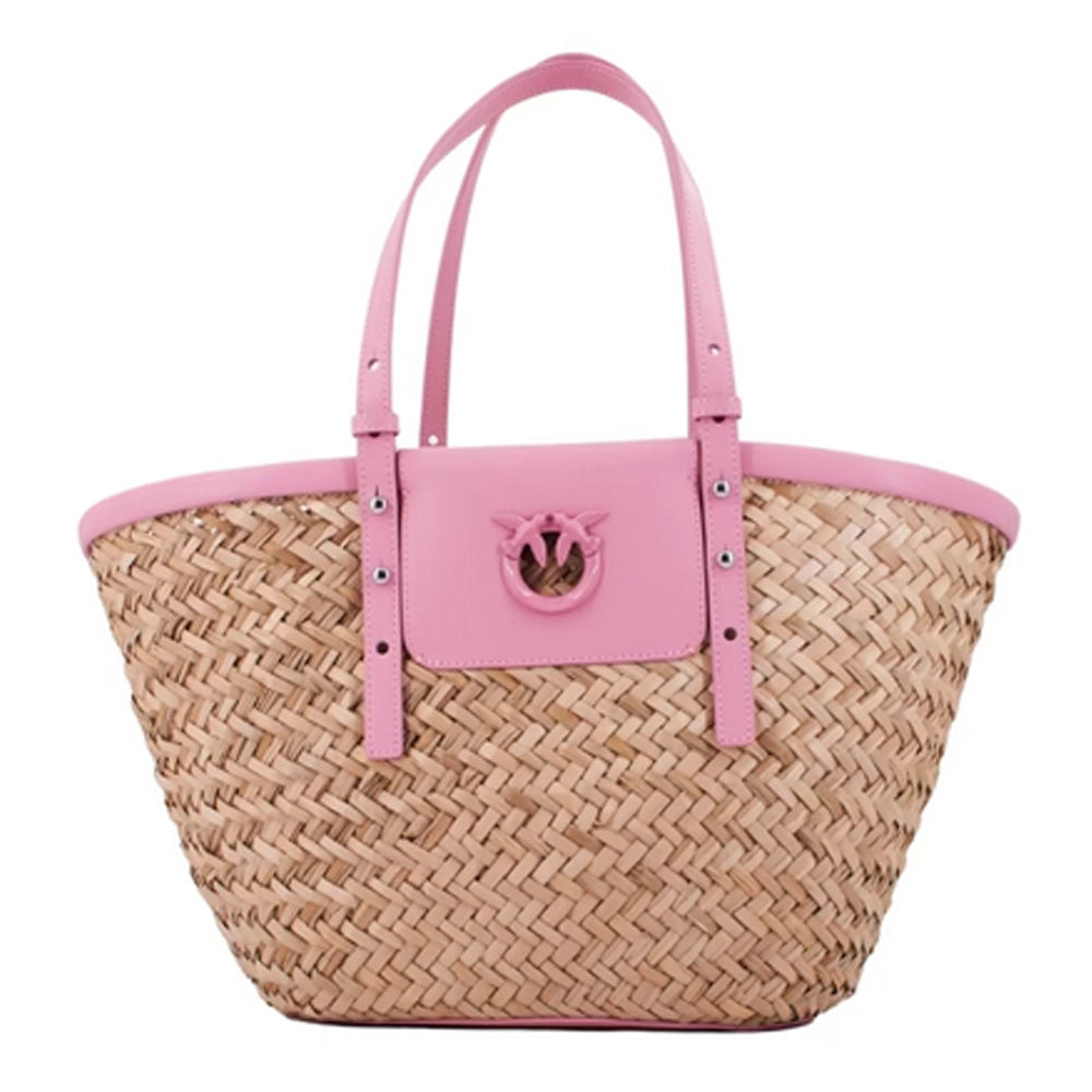 PINKO BORSA LOVESUMMER BASKET RAFIA