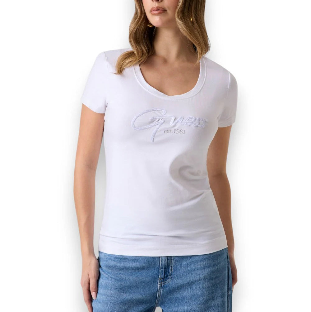 TSHIRT GUESS MC LOGO SIGNED IN RILIEVO