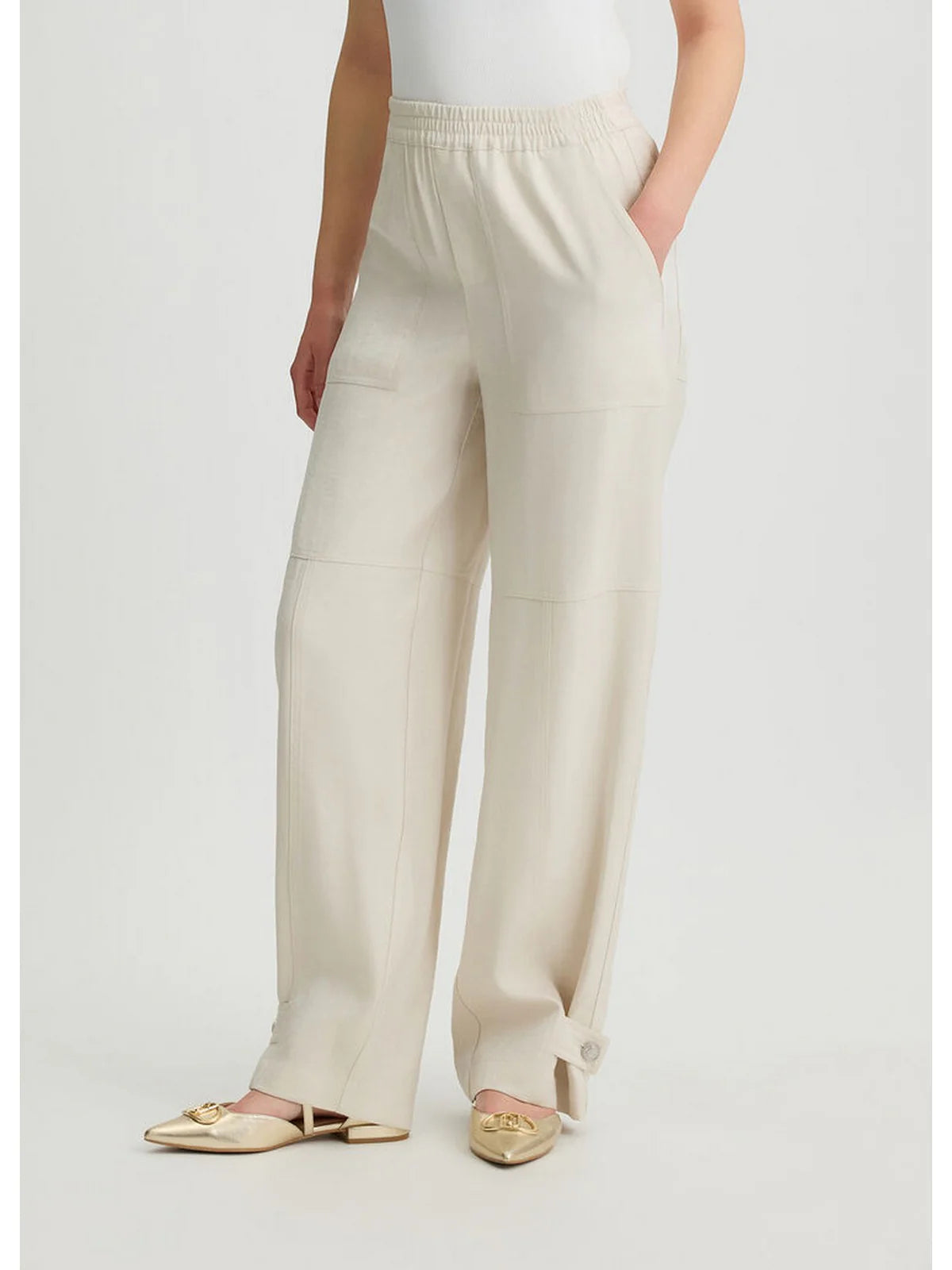 JOGGER LUREX CON DETTAGLIO CHIUSURA CAVIGLIA- LIUJO