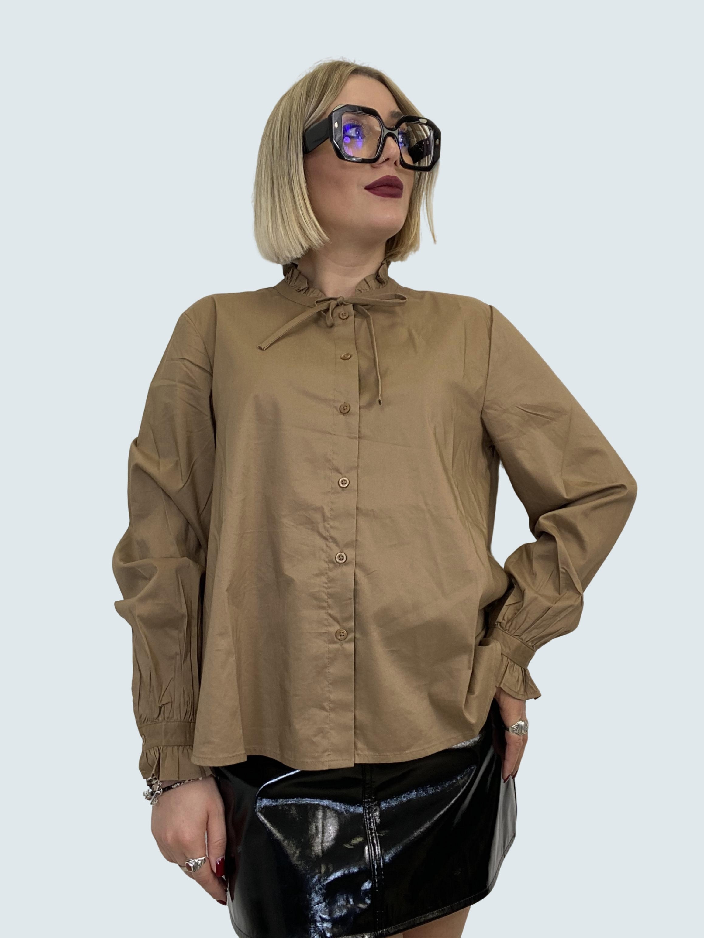 Camicia con fiocco Cammello - JDY