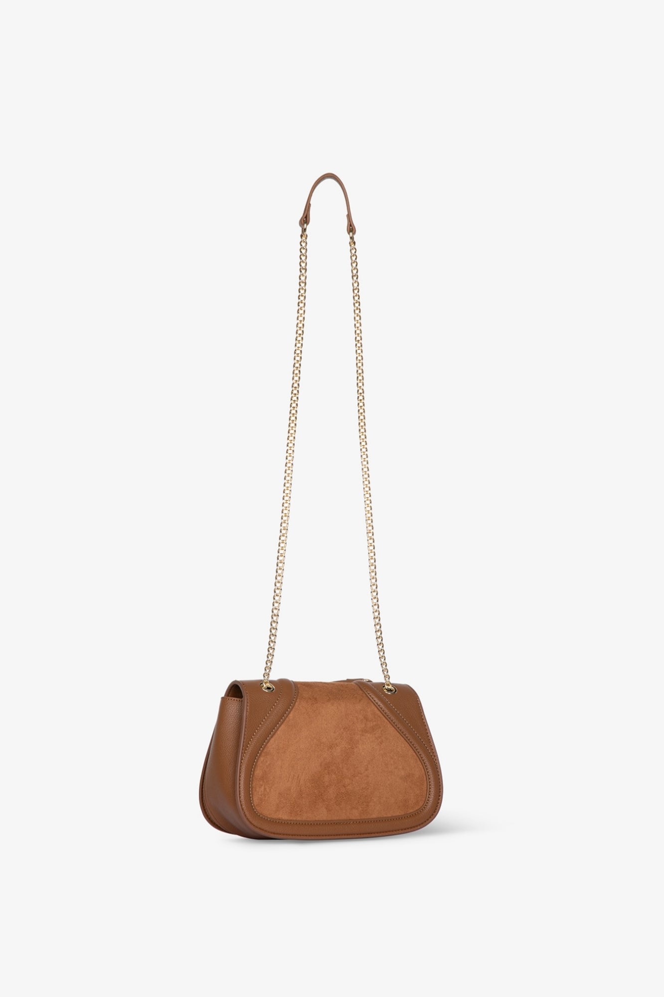 BORSA A TRACOLLA CON DETTAGLIO IN ECO CAMOSCIO- GAELLE PARIS
