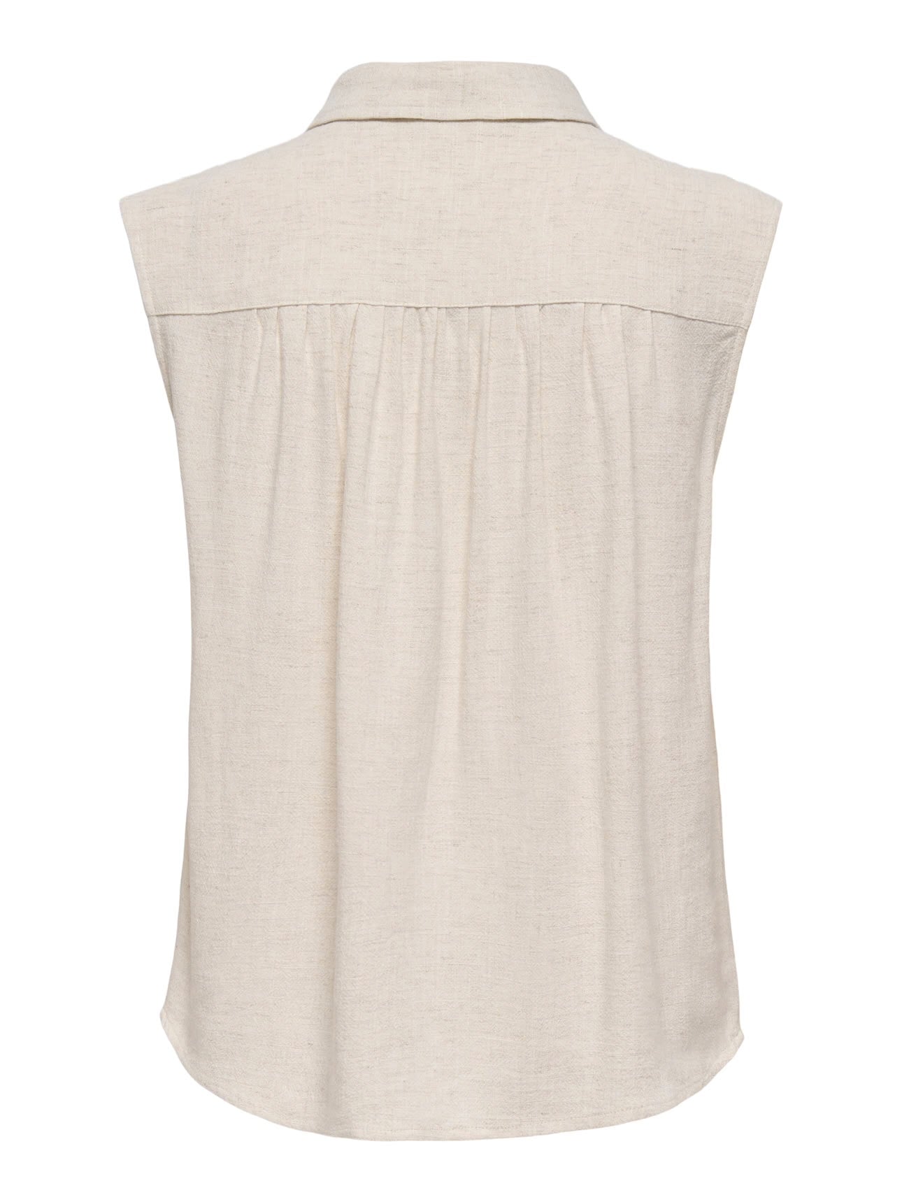 CAMICIA SMANICATA IN LINO- ONLY