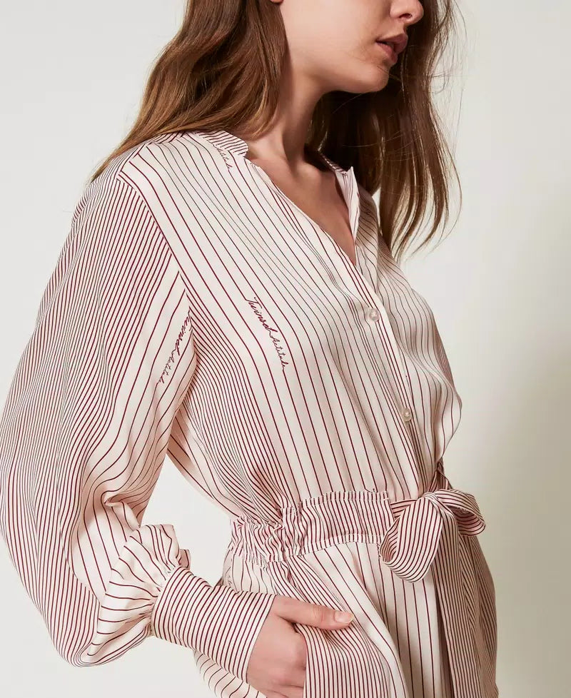 ABITO SATIN CHEMISIER TWINSET